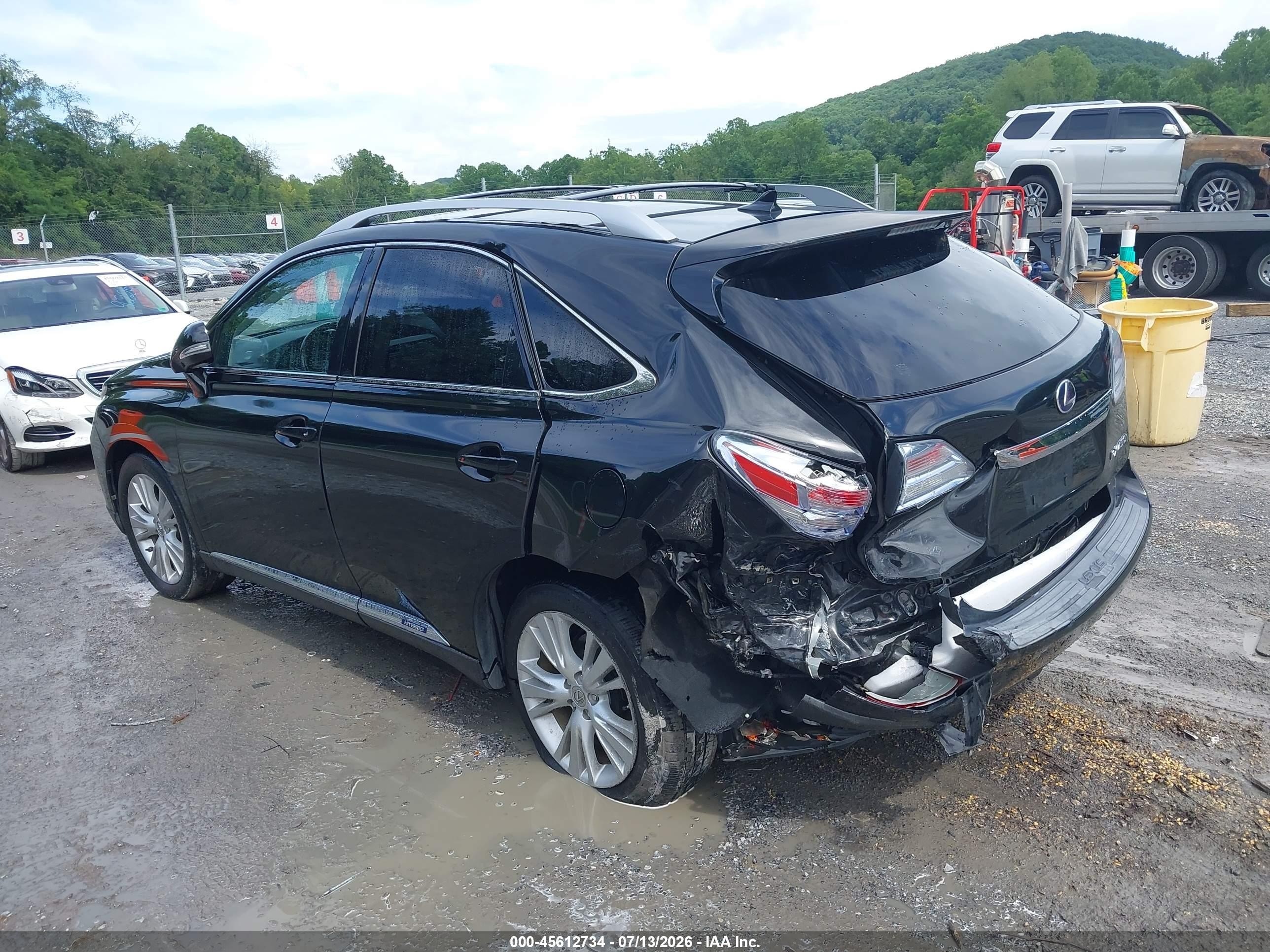 2012 Lexus Rx 450h   Черный vin: JTJBC1BA6C2432612