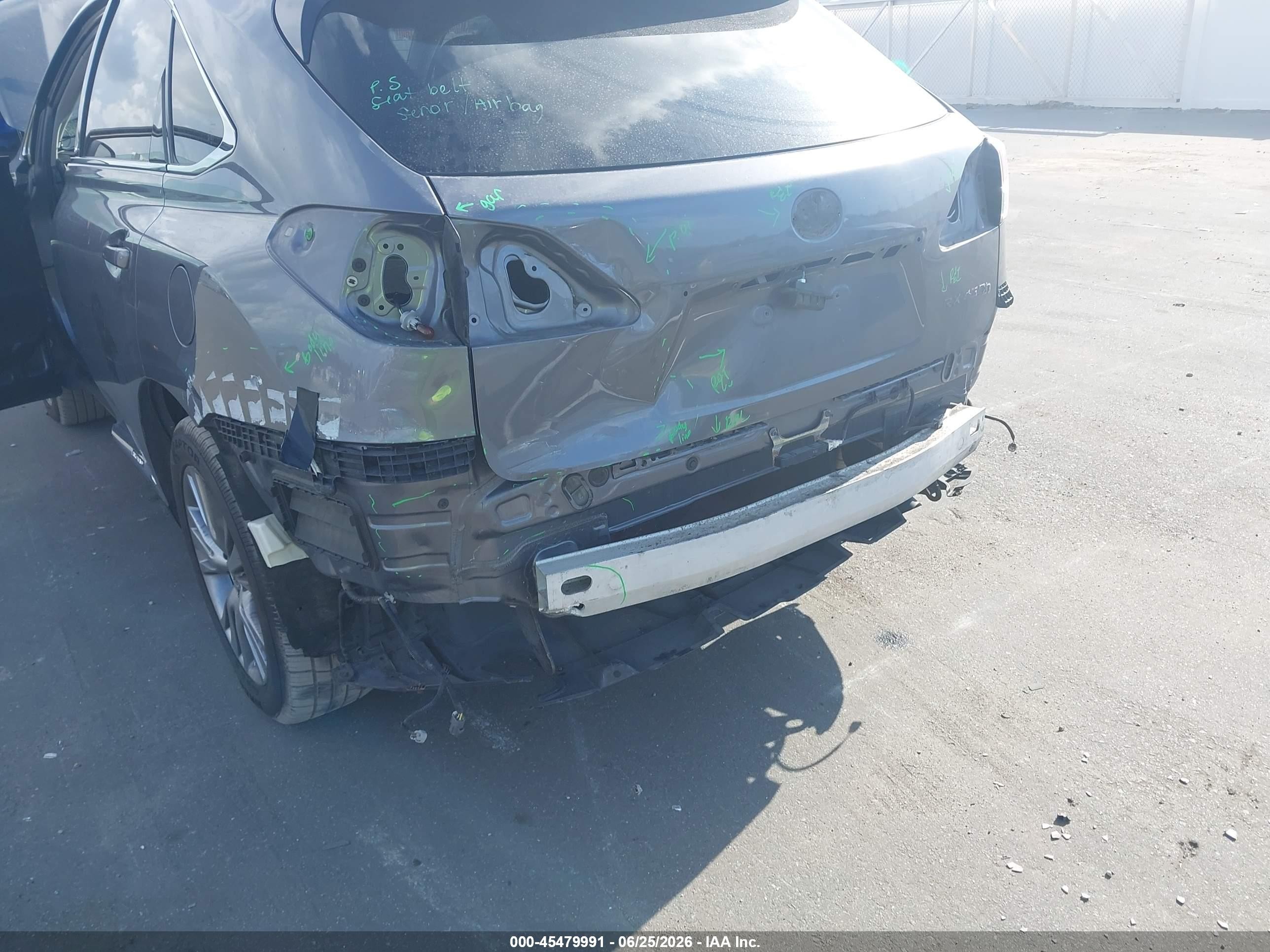 2013 Lexus Rx 450h   Gray vin: JTJBC1BA6D2052414