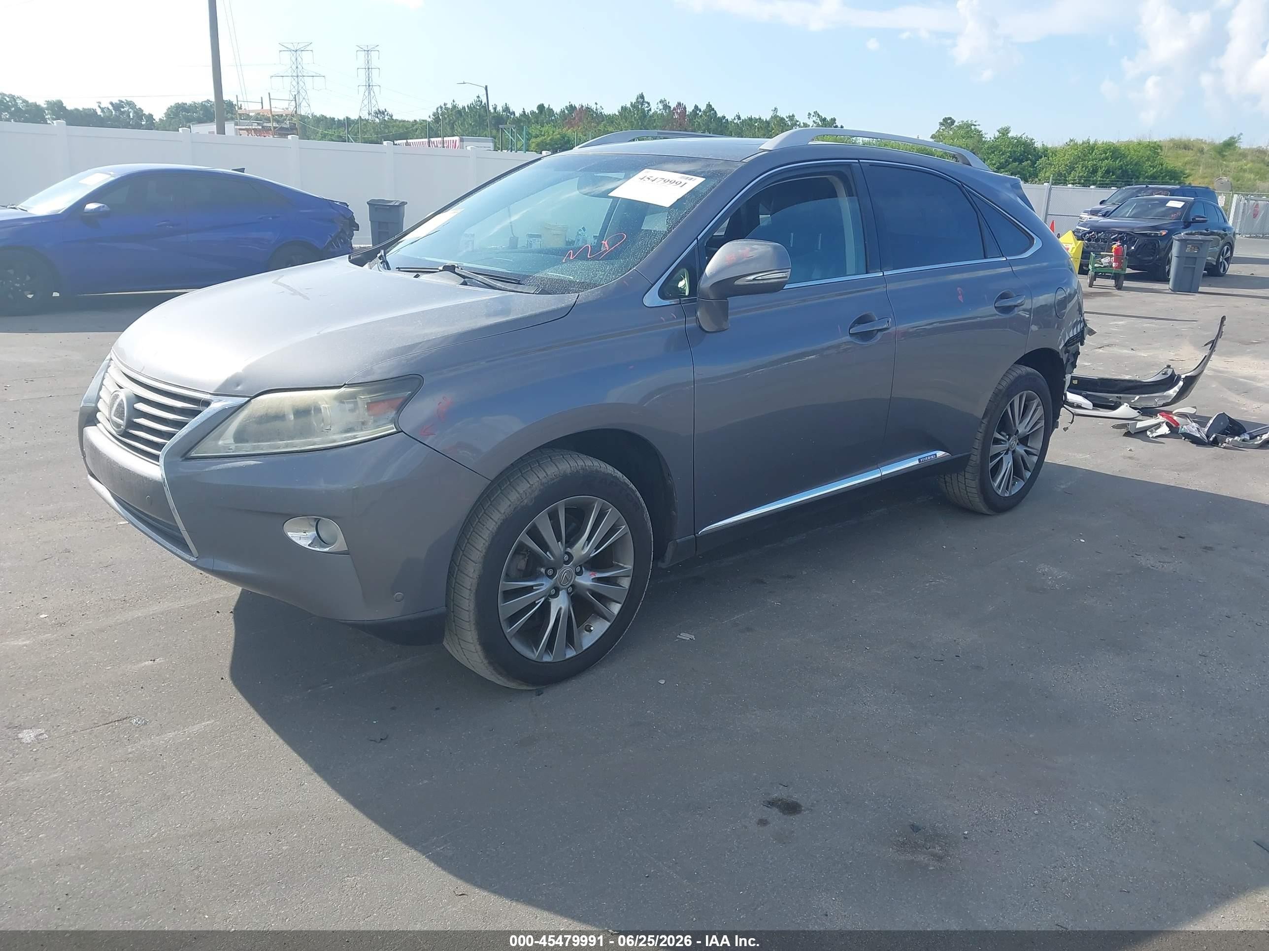 2013 Lexus Rx 450h   Gray vin: JTJBC1BA6D2052414