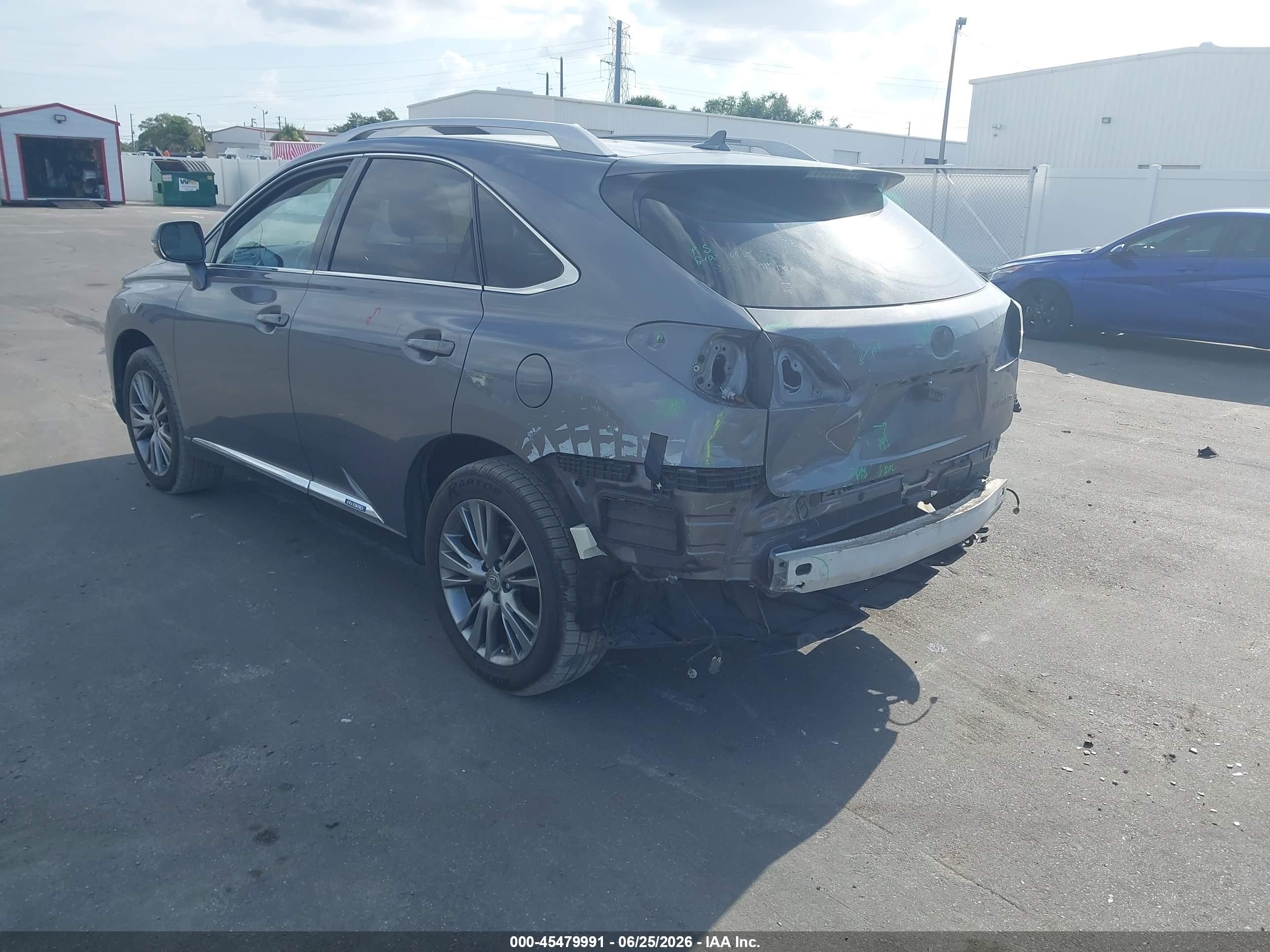 2013 Lexus Rx 450h   Gray vin: JTJBC1BA6D2052414