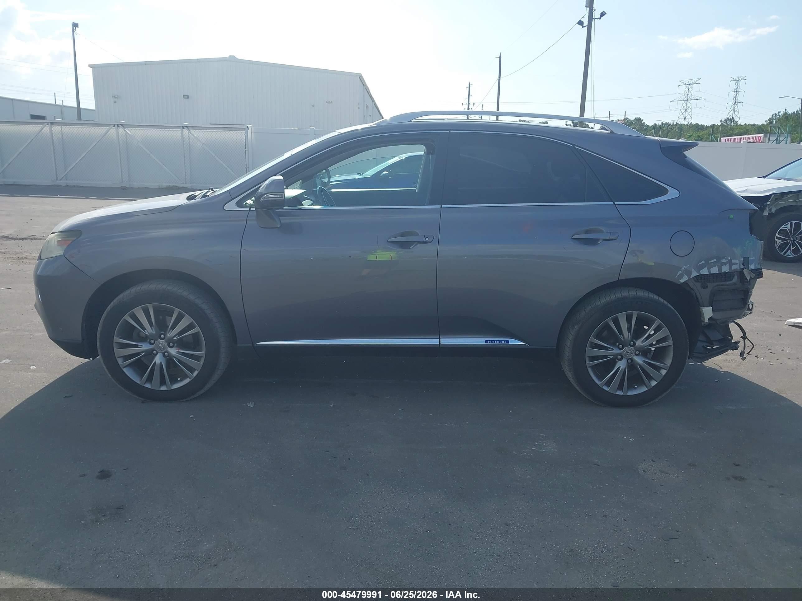 2013 Lexus Rx 450h   Gray vin: JTJBC1BA6D2052414