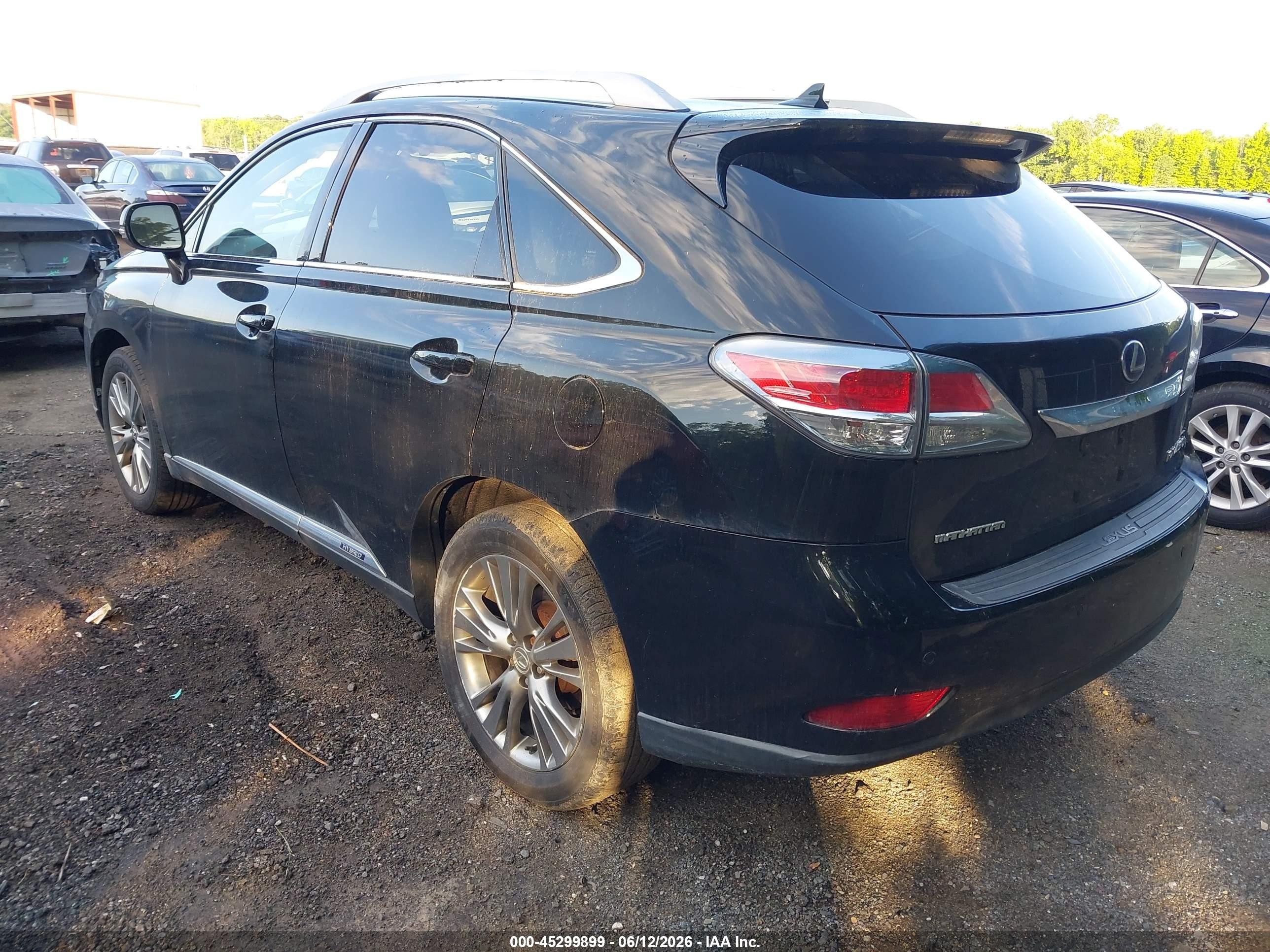 2013 Lexus Rx 450h   Black vin: JTJBC1BA6D2058133