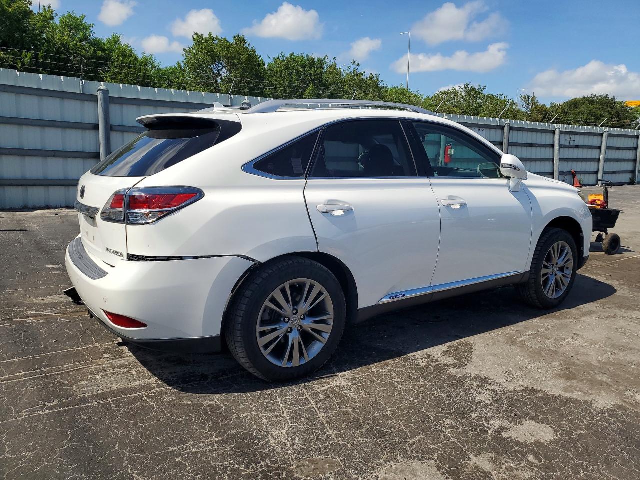 2013 Lexus Rx 450h White vin: JTJBC1BA6D2436502