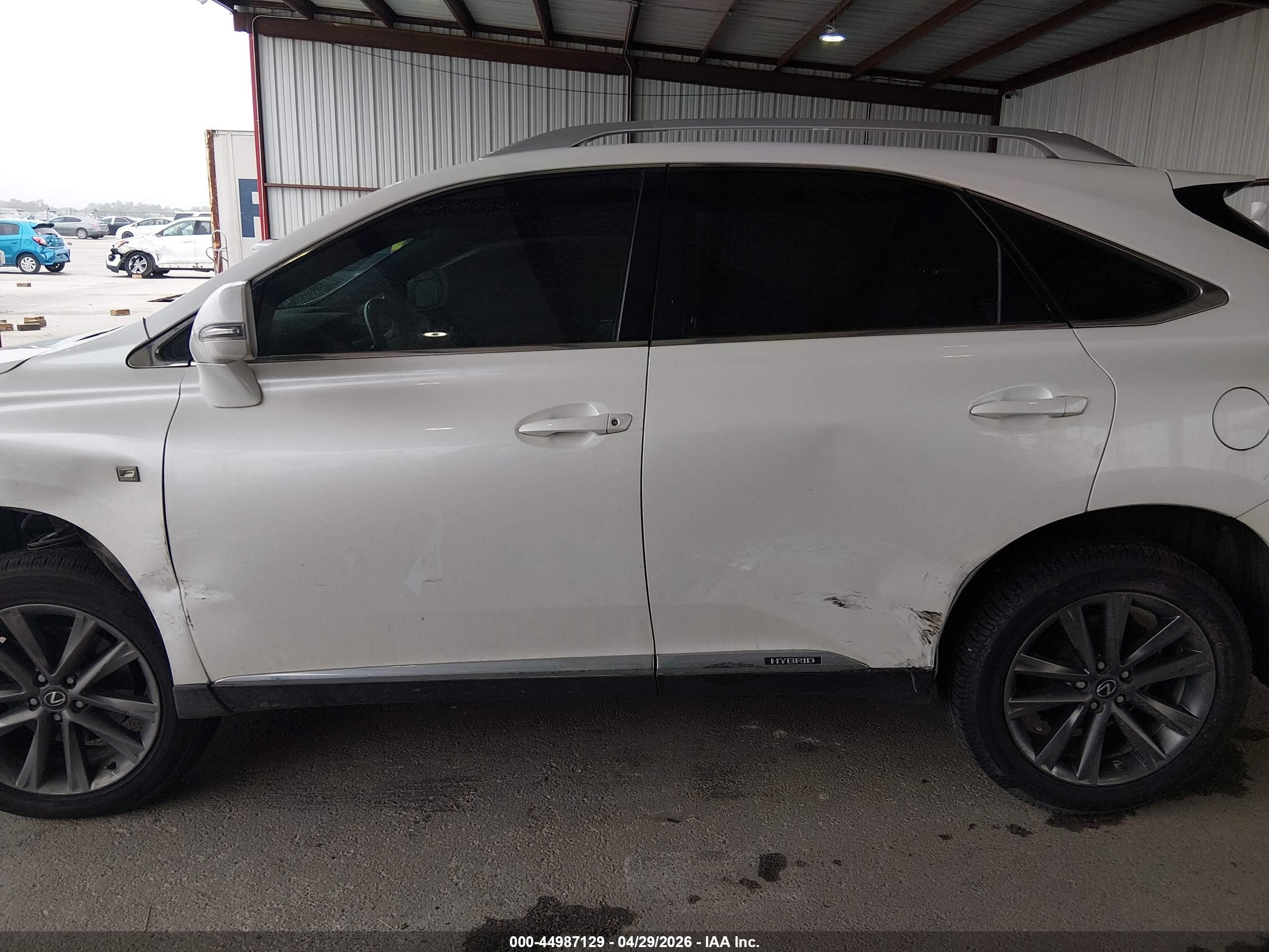 2013 Lexus Rx 450h   White vin: JTJBC1BA6D2446852