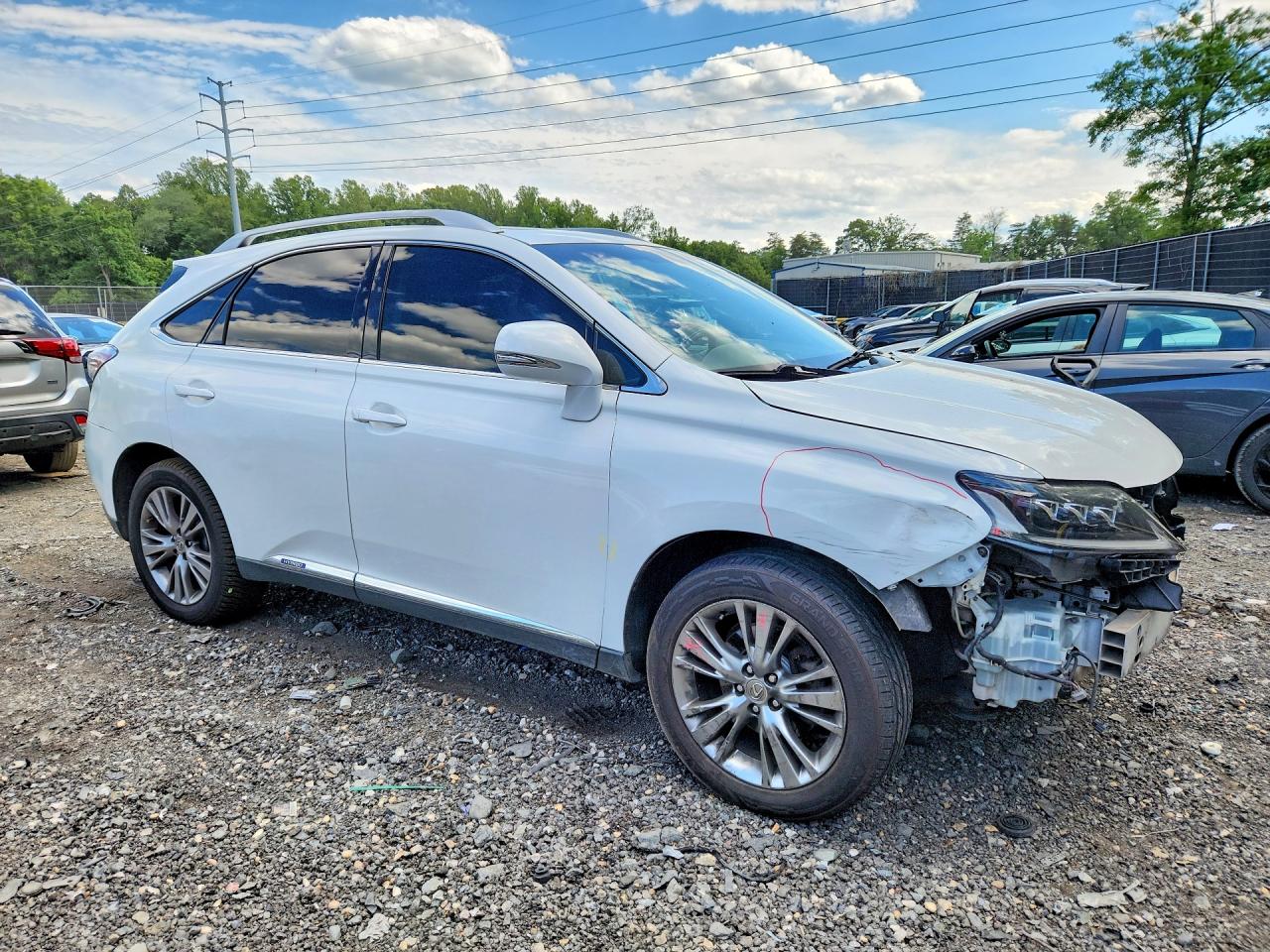 2014 Lexus Rx 450h White vin: JTJBC1BA6E2068310
