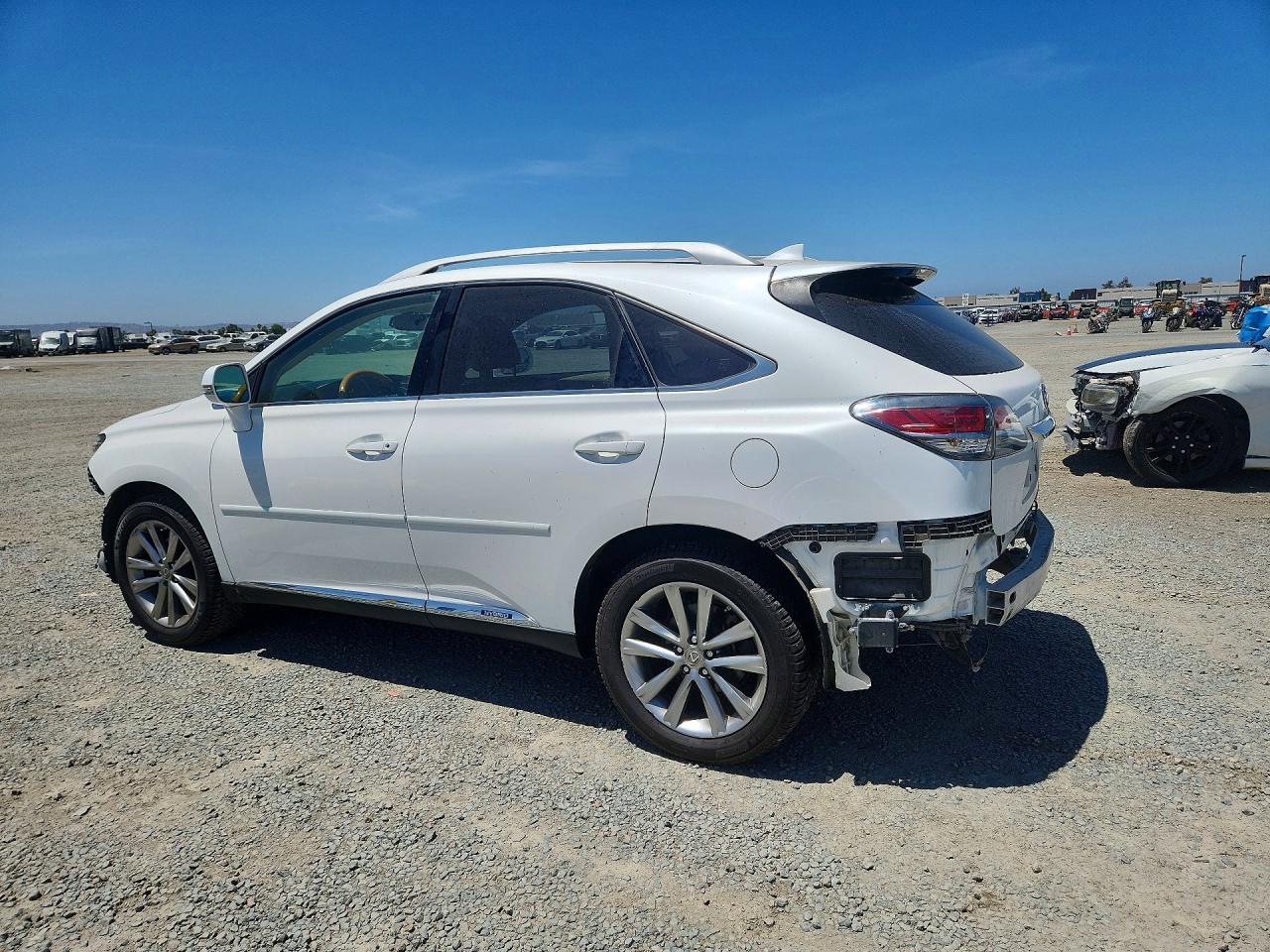 2014 Lexus Rx 450h White vin: JTJBC1BA6E2458579