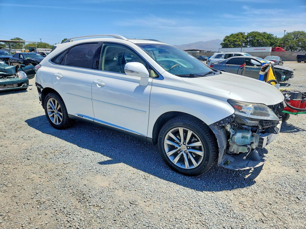 2014 Lexus Rx 450h White vin: JTJBC1BA6E2458579