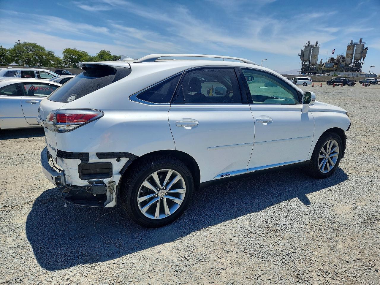 2014 Lexus Rx 450h White vin: JTJBC1BA6E2458579