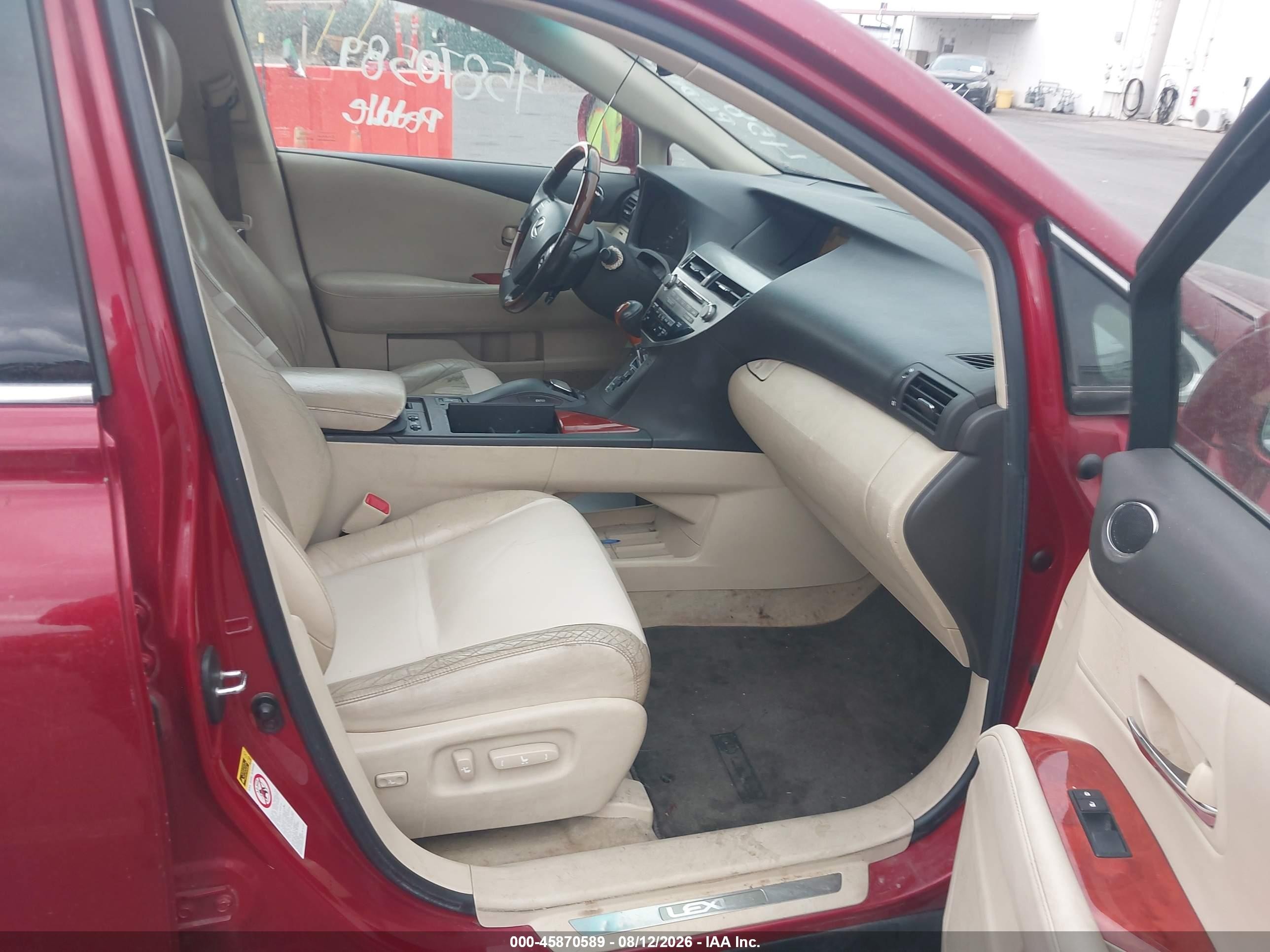 2010 Lexus Rx 450h   Красный vin: JTJBC1BA7A2004772