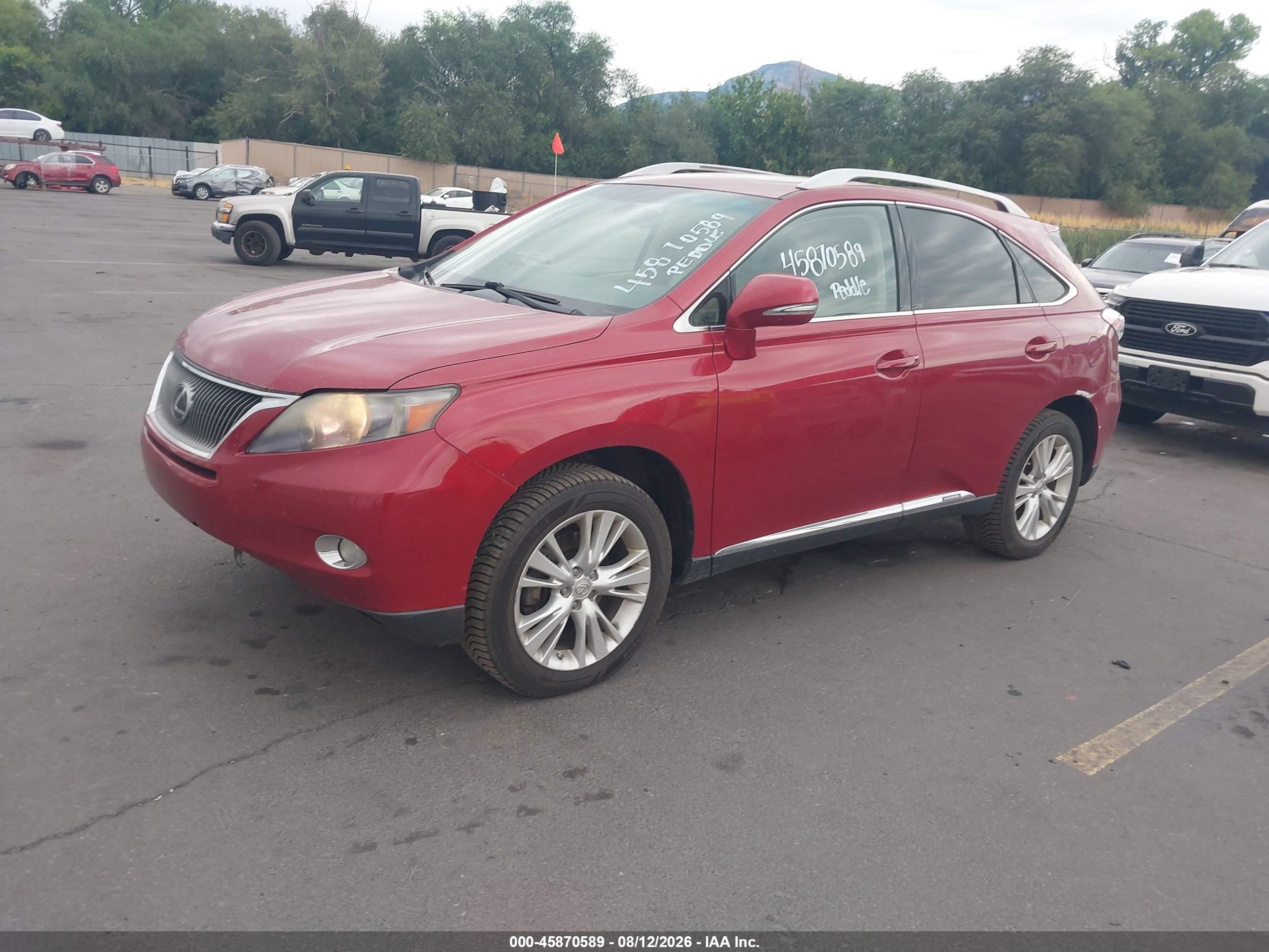2010 Lexus Rx 450h   Красный vin: JTJBC1BA7A2004772