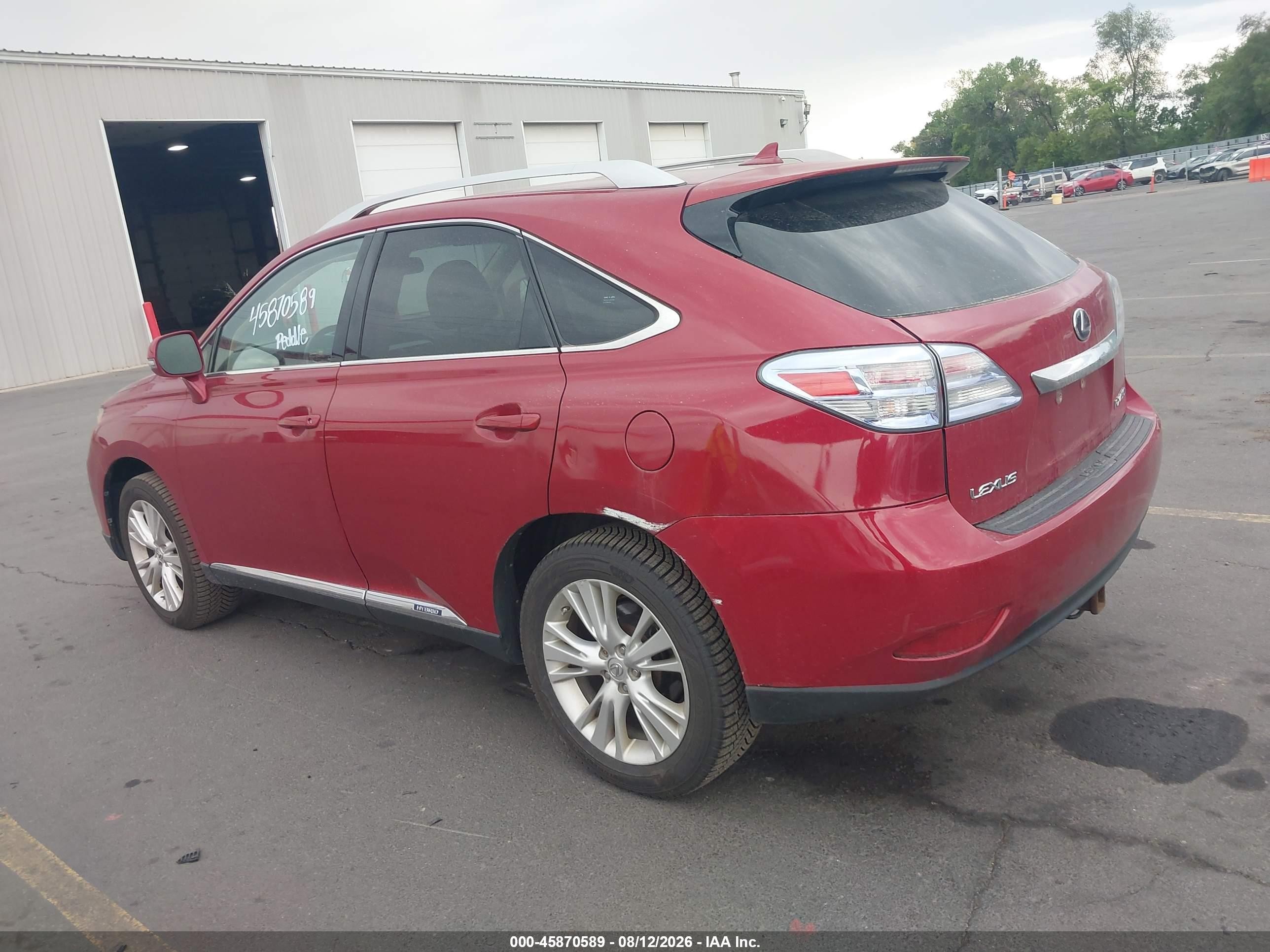 2010 Lexus Rx 450h   Красный vin: JTJBC1BA7A2004772