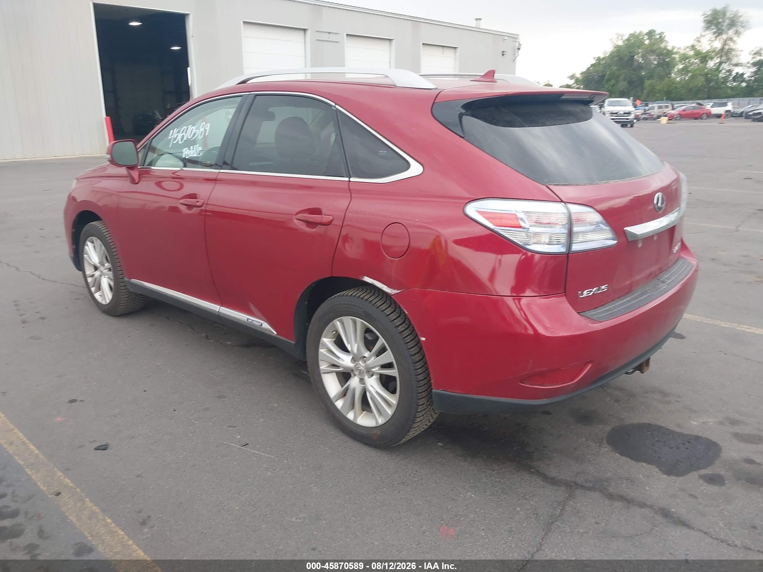 2010 Lexus Rx 450h   Красный vin: JTJBC1BA7A2004772