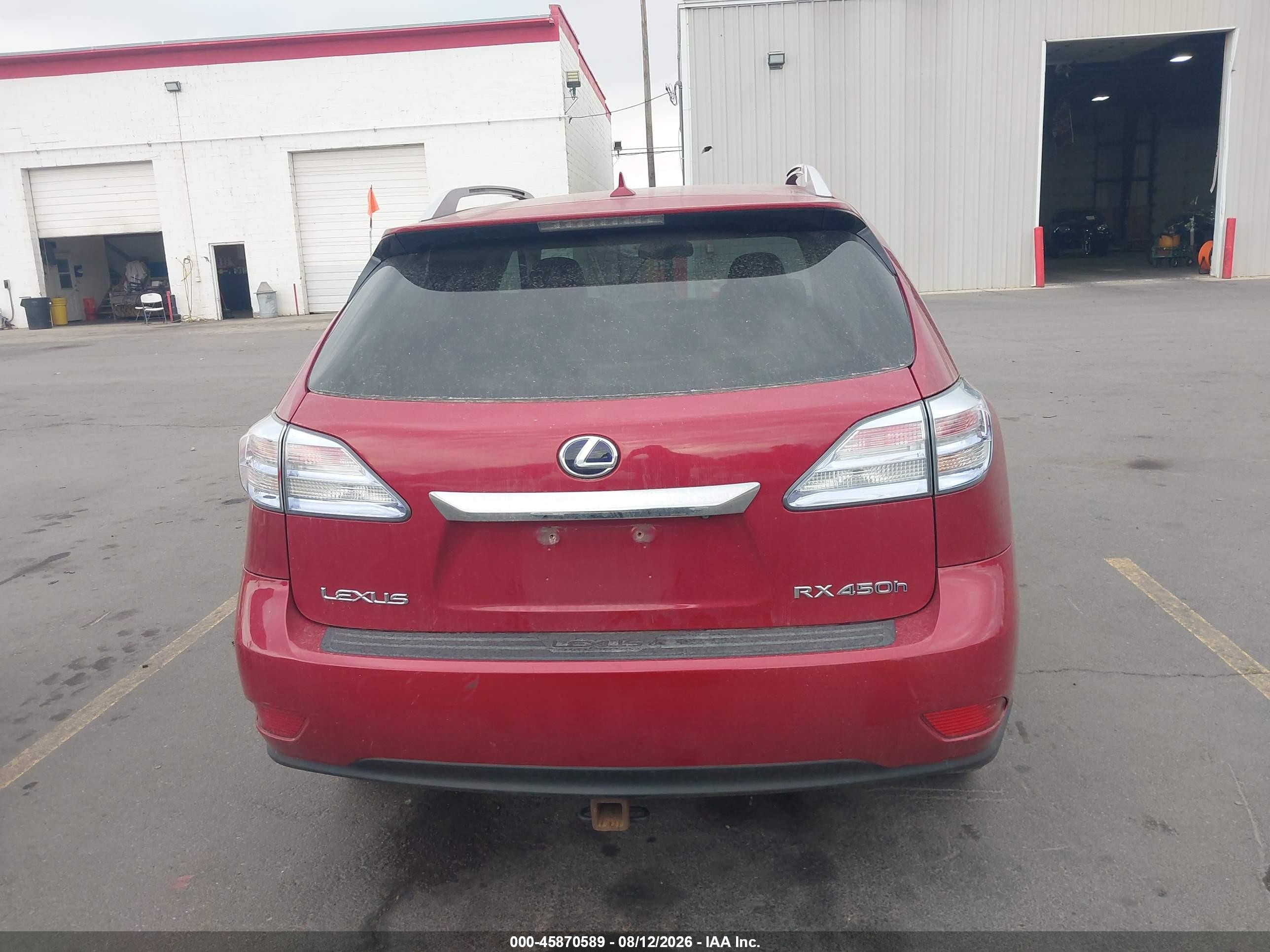 2010 Lexus Rx 450h   Красный vin: JTJBC1BA7A2004772