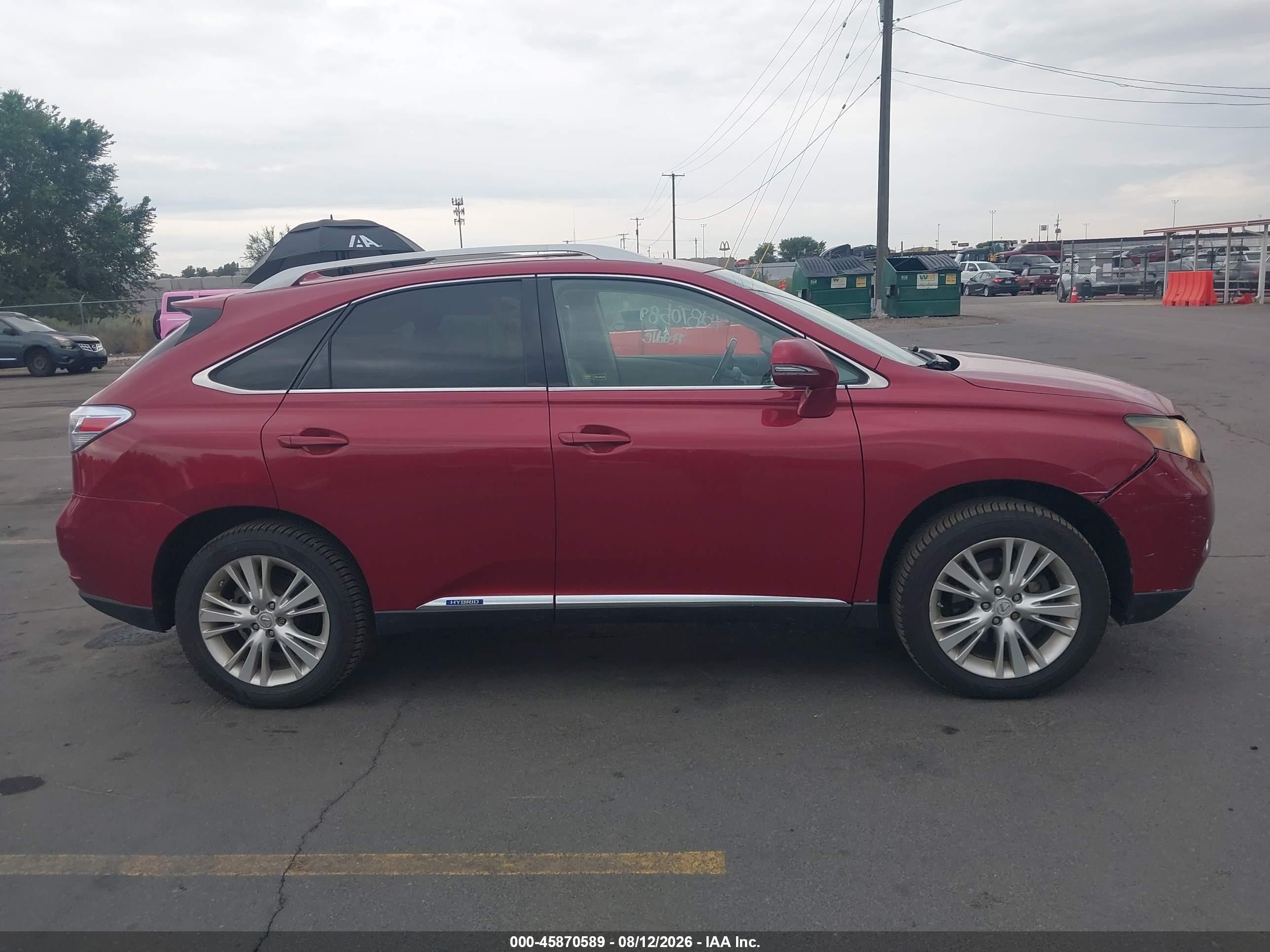 2010 Lexus Rx 450h   Красный vin: JTJBC1BA7A2004772