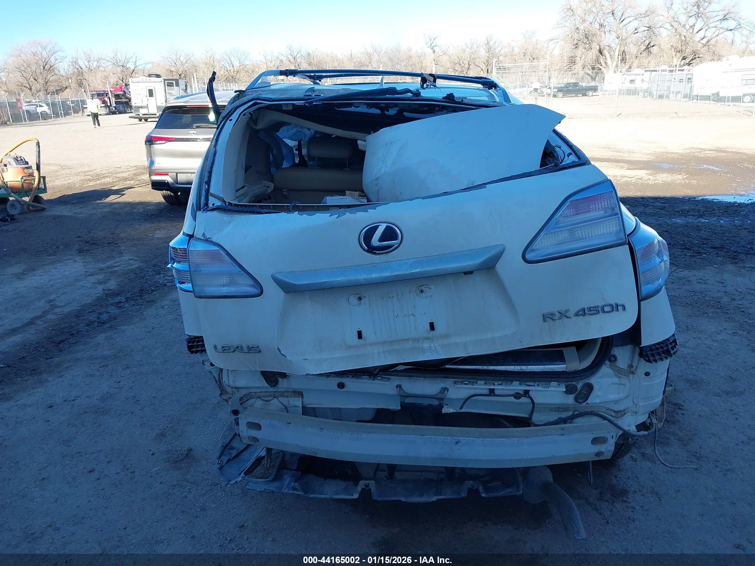 2010 Lexus Rx 450h   White vin: JTJBC1BA7A2023855