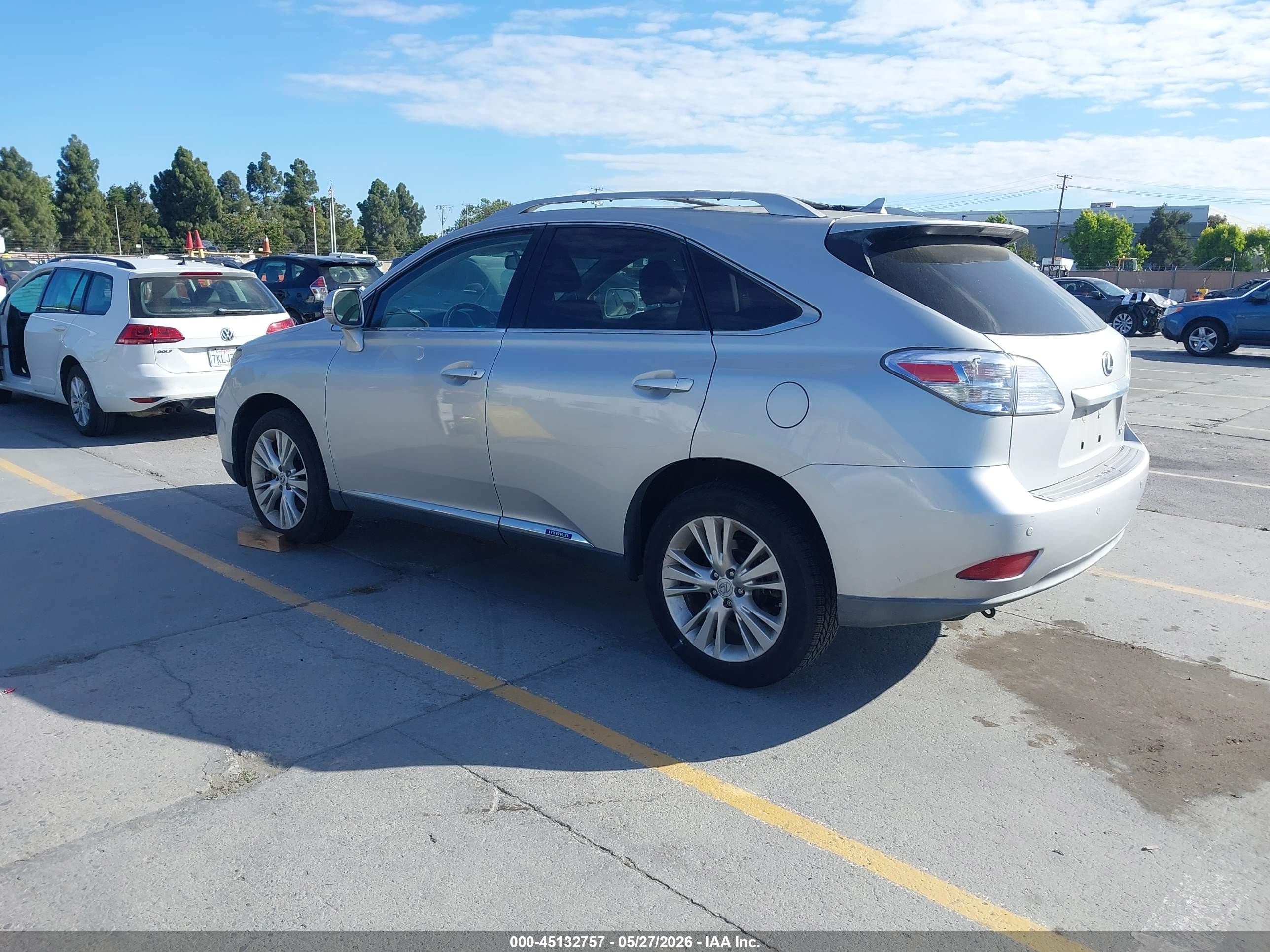 2011 Lexus Rx 450h   Gray vin: JTJBC1BA7B2035599