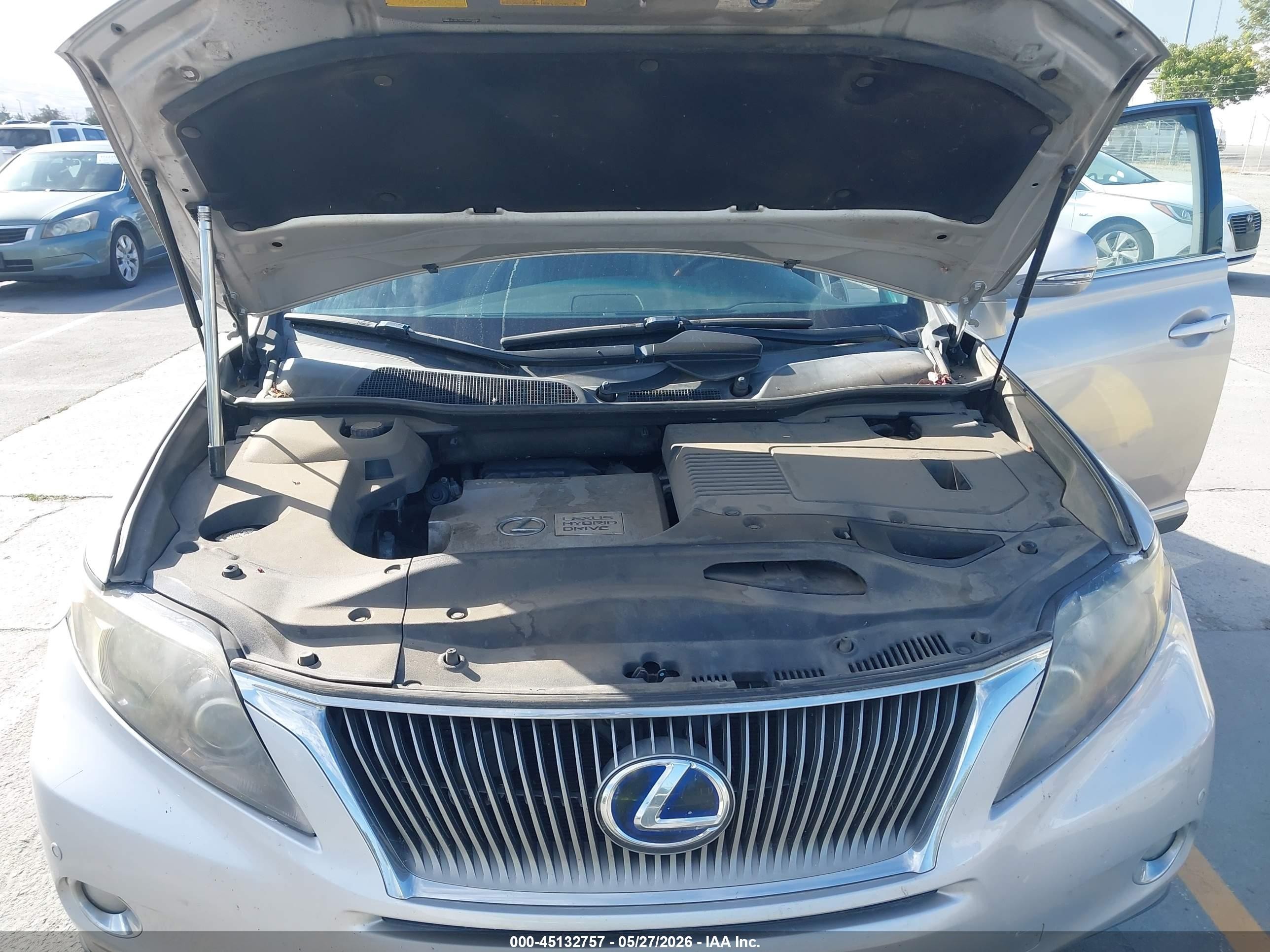 2011 Lexus Rx 450h   Gray vin: JTJBC1BA7B2035599