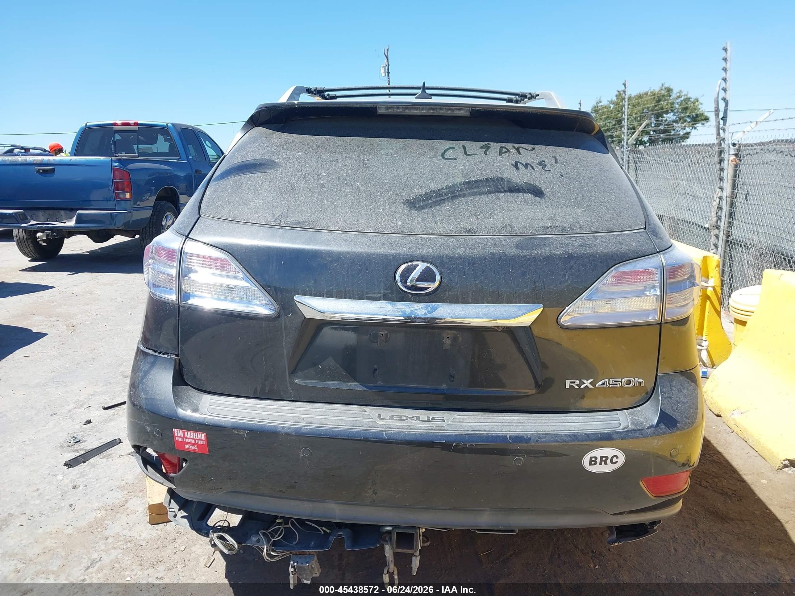 2011 Lexus Rx 450h   Gray vin: JTJBC1BA7B2041354