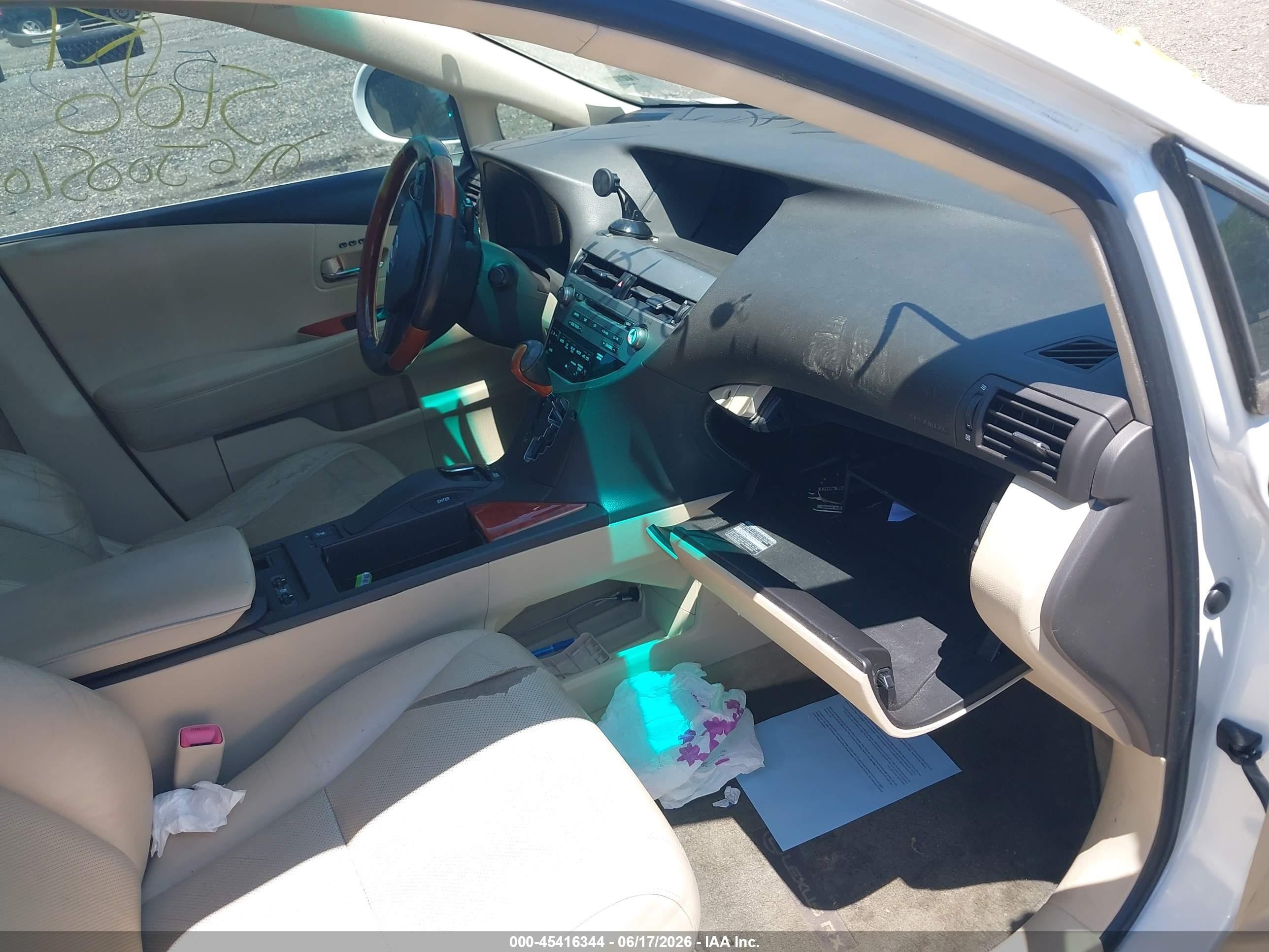 2012 Lexus Rx 450h   White vin: JTJBC1BA7C2426396