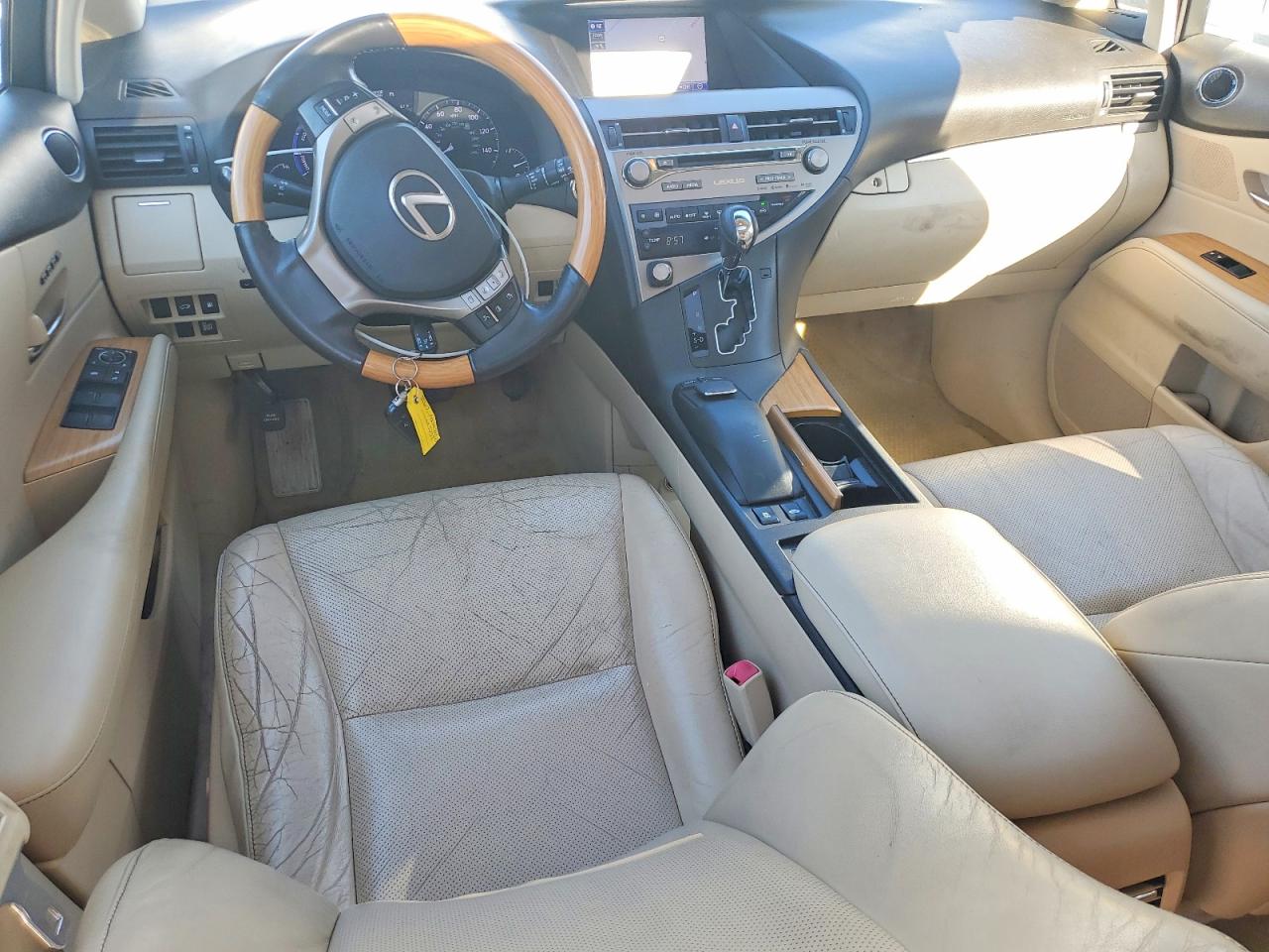 2014 Lexus Rx 450h White vin: JTJBC1BA7E2069739