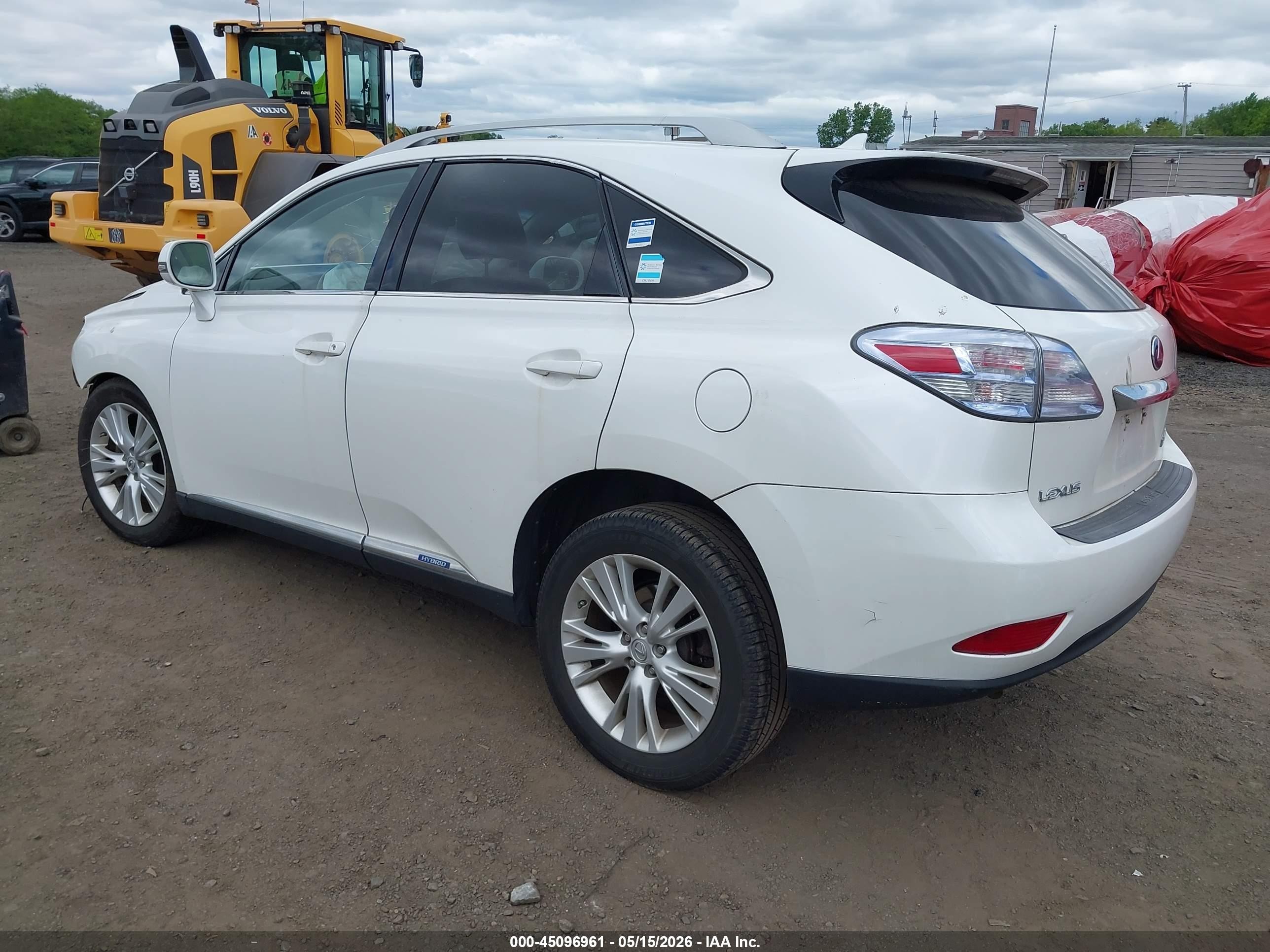 2010 Lexus Rx 450h   White vin: JTJBC1BA8A2005848