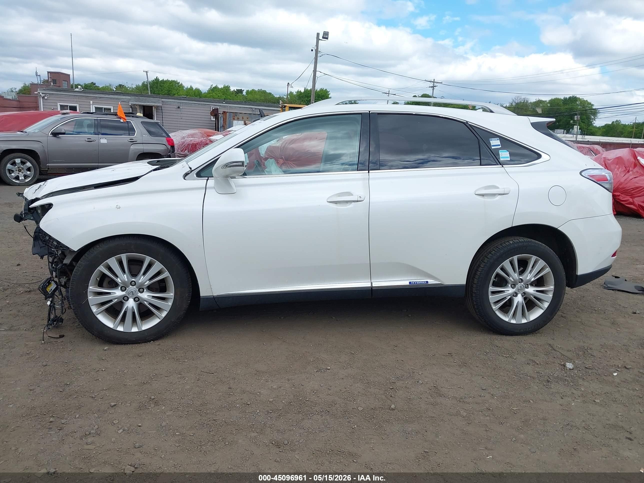 2010 Lexus Rx 450h   White vin: JTJBC1BA8A2005848