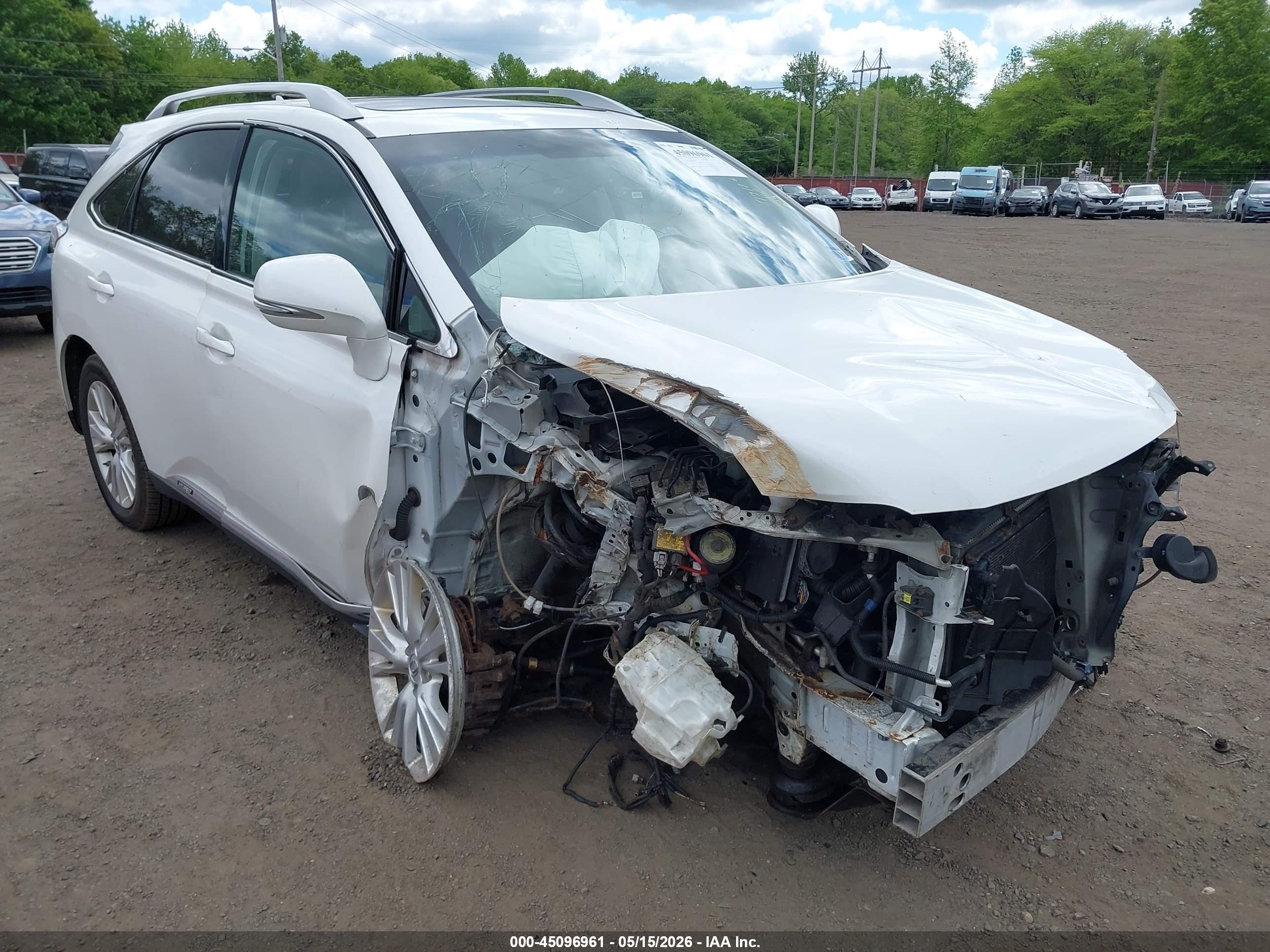 2010 Lexus Rx 450h   White vin: JTJBC1BA8A2005848