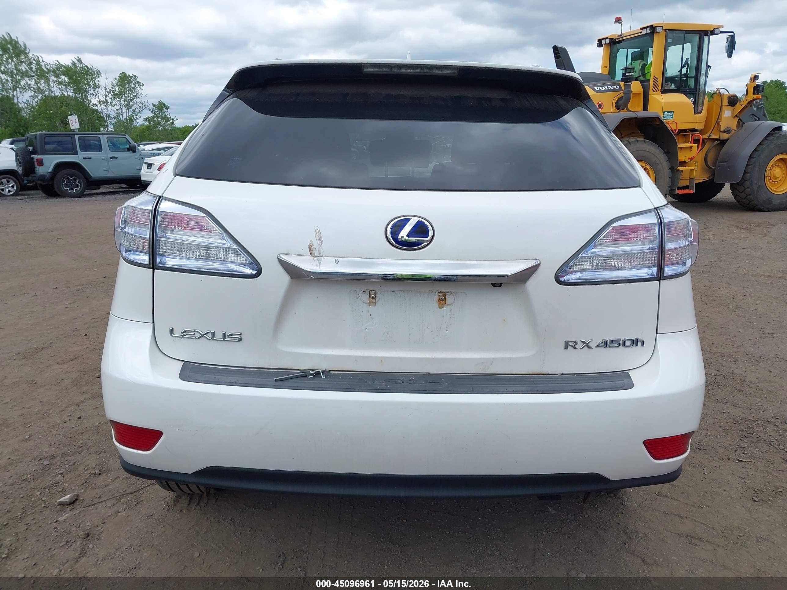 2010 Lexus Rx 450h   White vin: JTJBC1BA8A2005848