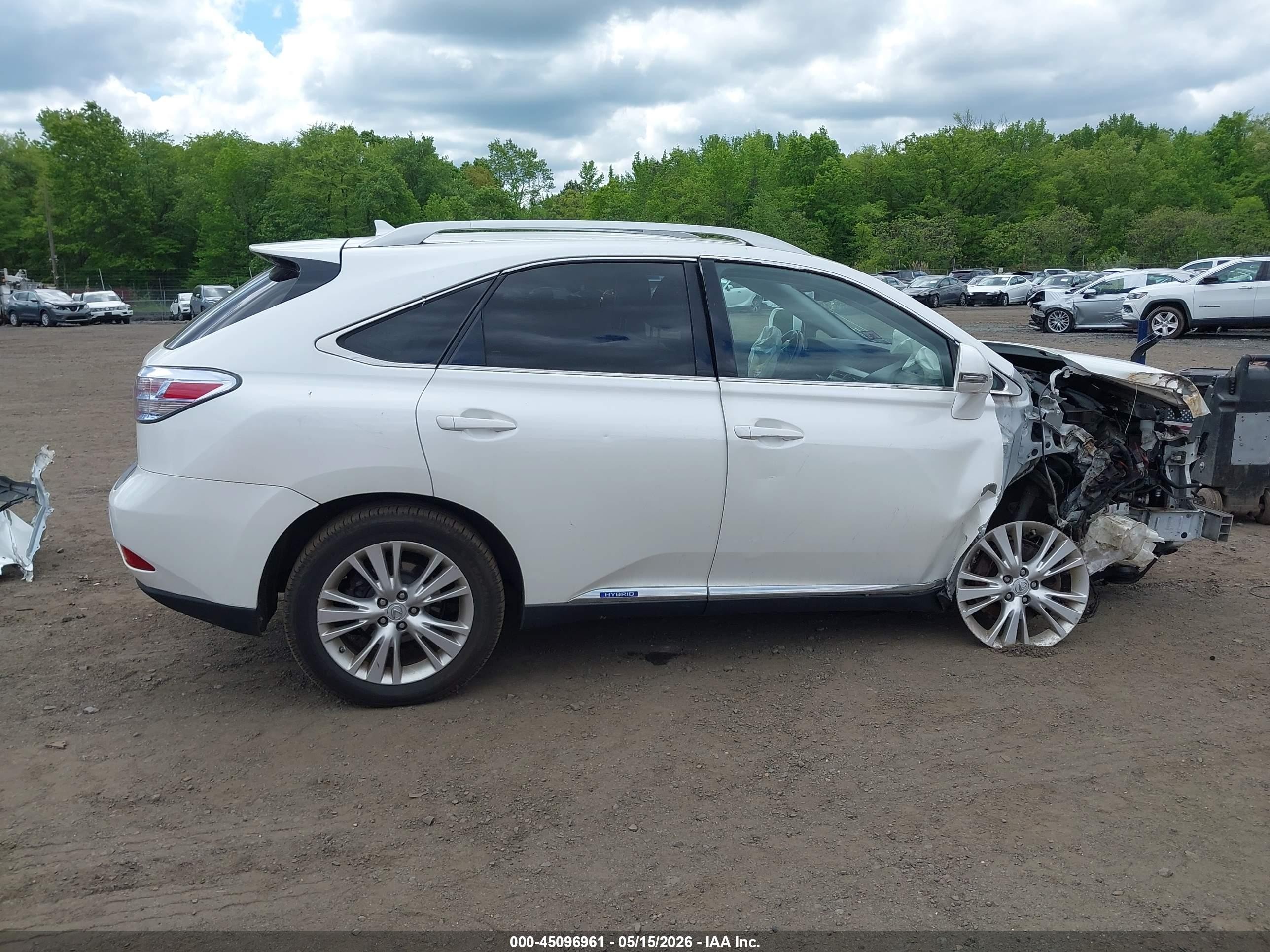 2010 Lexus Rx 450h   White vin: JTJBC1BA8A2005848