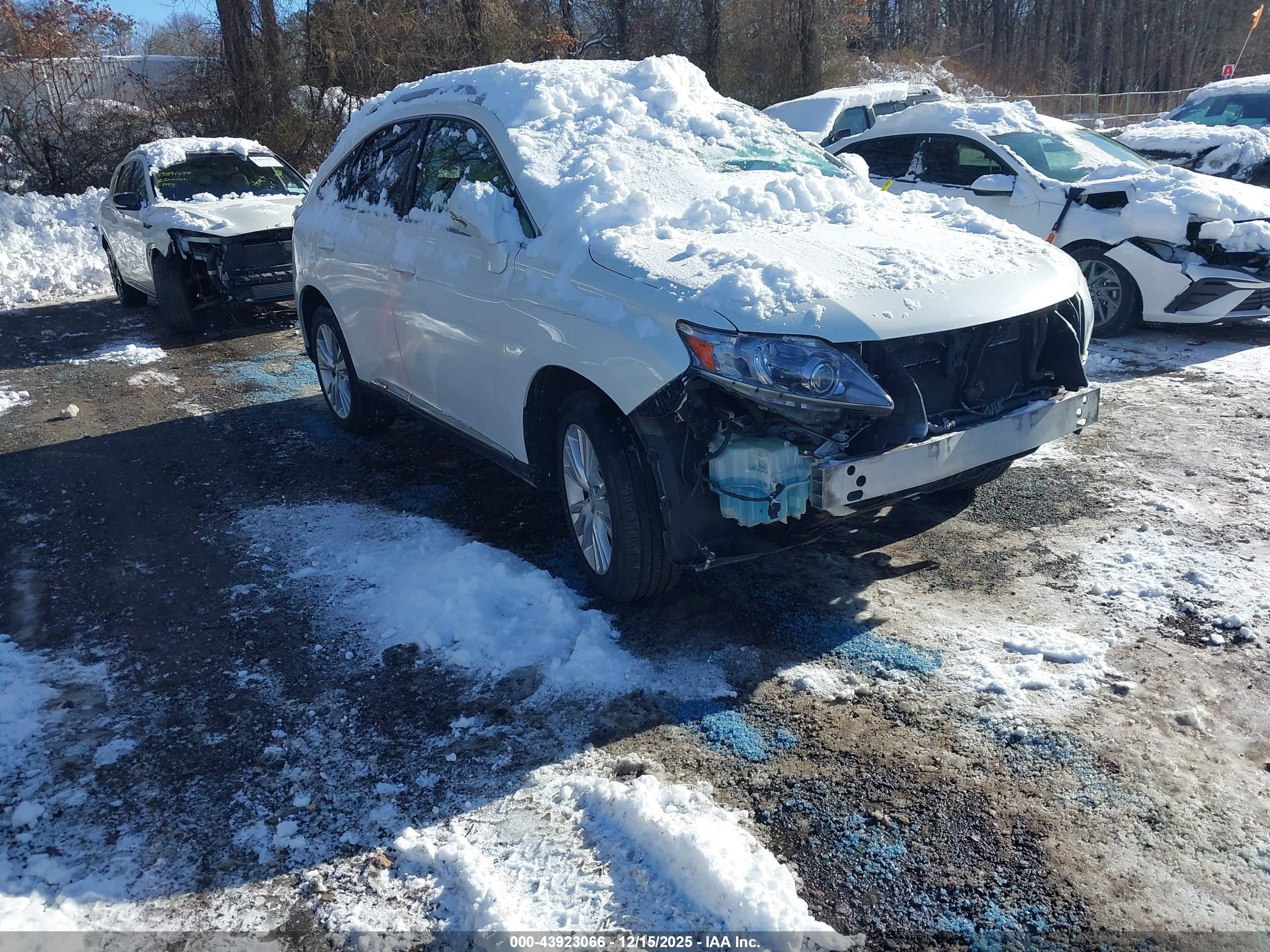 2010 Lexus Rx 450h   White vin: JTJBC1BA8A2006031