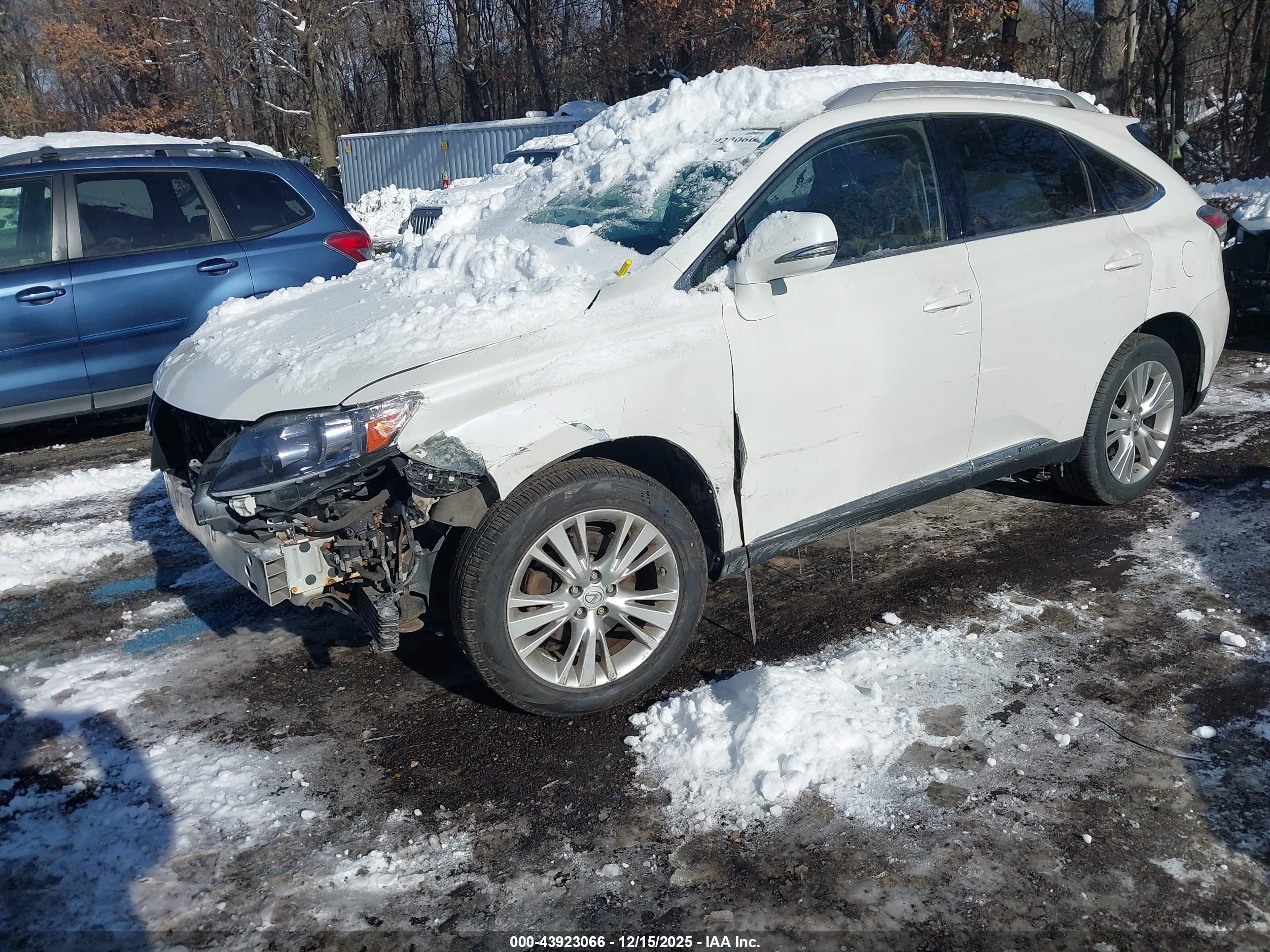 2010 Lexus Rx 450h   White vin: JTJBC1BA8A2006031