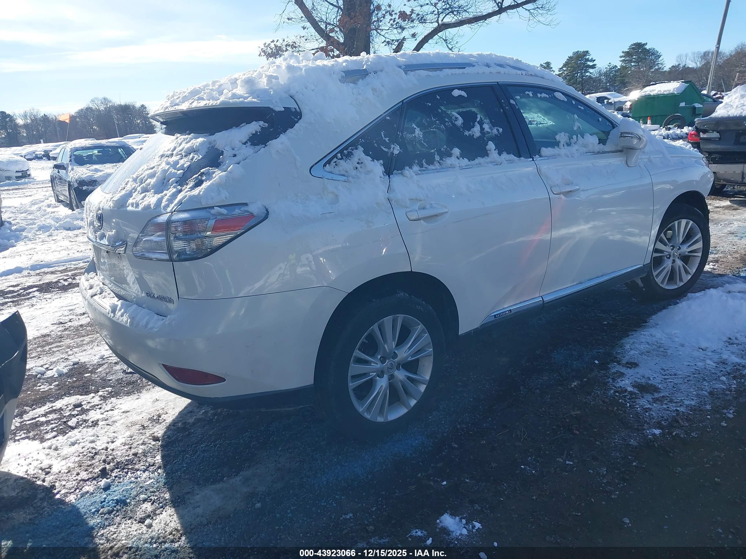 2010 Lexus Rx 450h   White vin: JTJBC1BA8A2006031