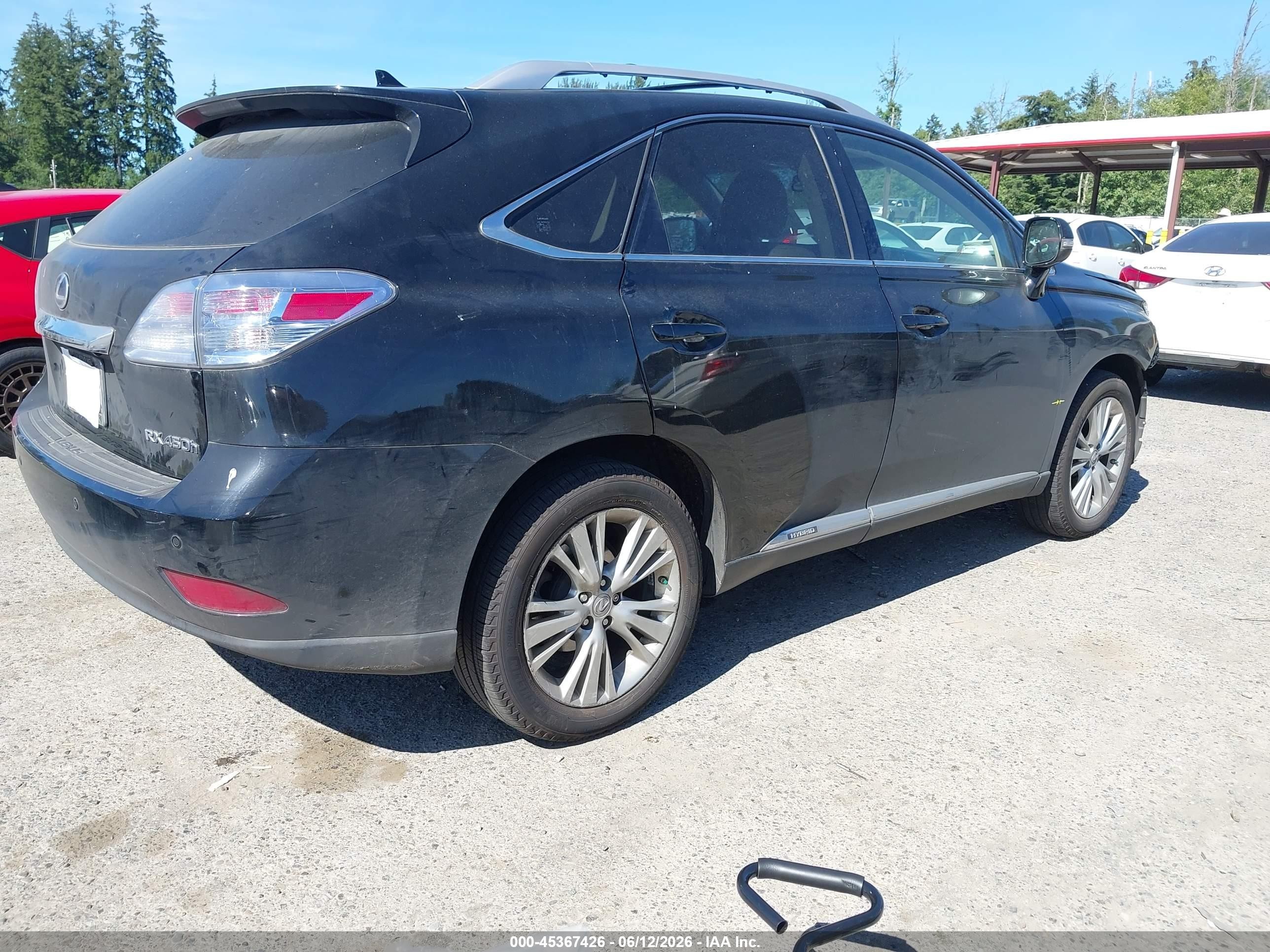 2012 Lexus Rx 450h Black vin: JTJBC1BA8C2049092