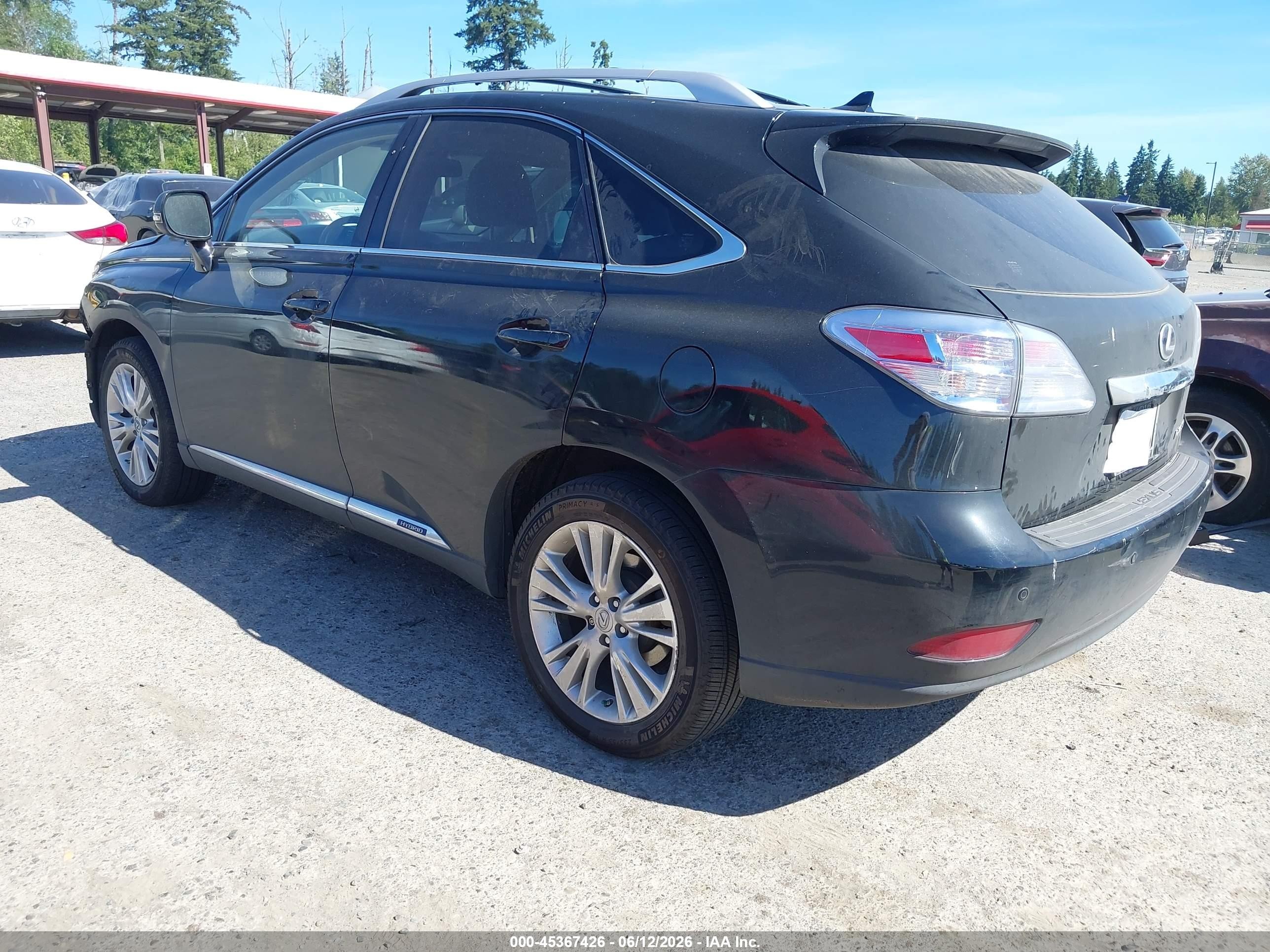 2012 Lexus Rx 450h Black vin: JTJBC1BA8C2049092