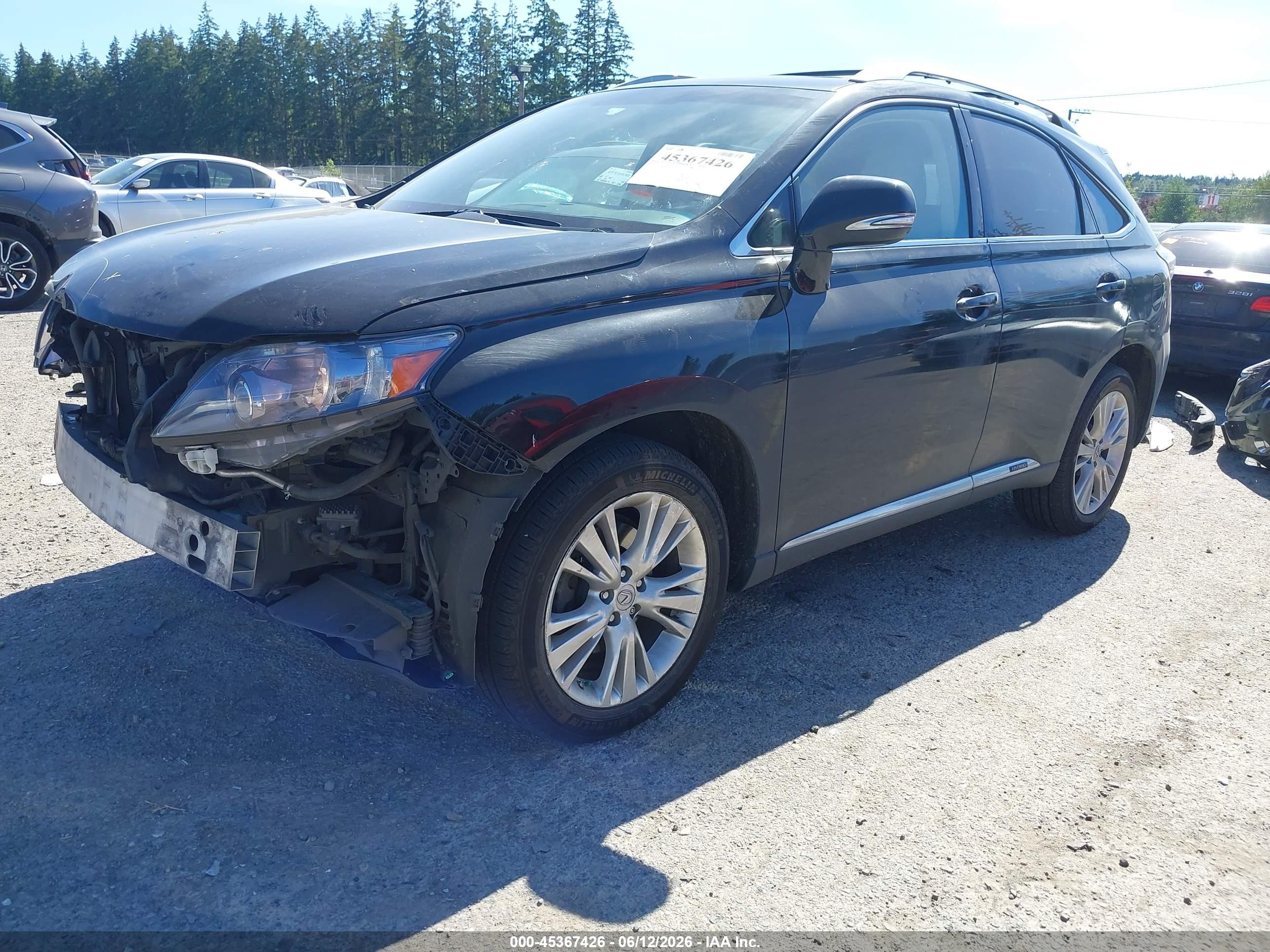 2012 Lexus Rx 450h Black vin: JTJBC1BA8C2049092