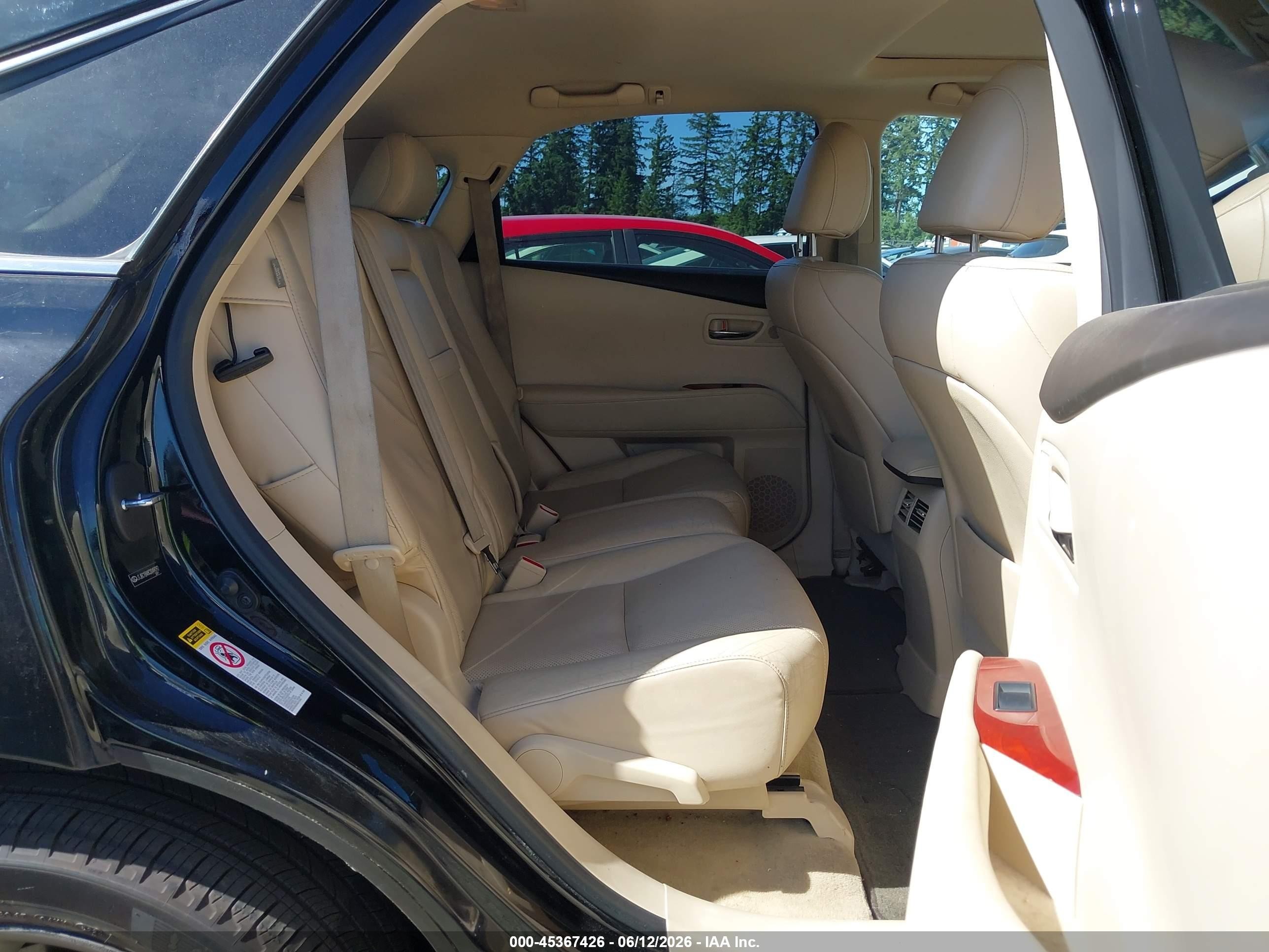 2012 Lexus Rx 450h Black vin: JTJBC1BA8C2049092