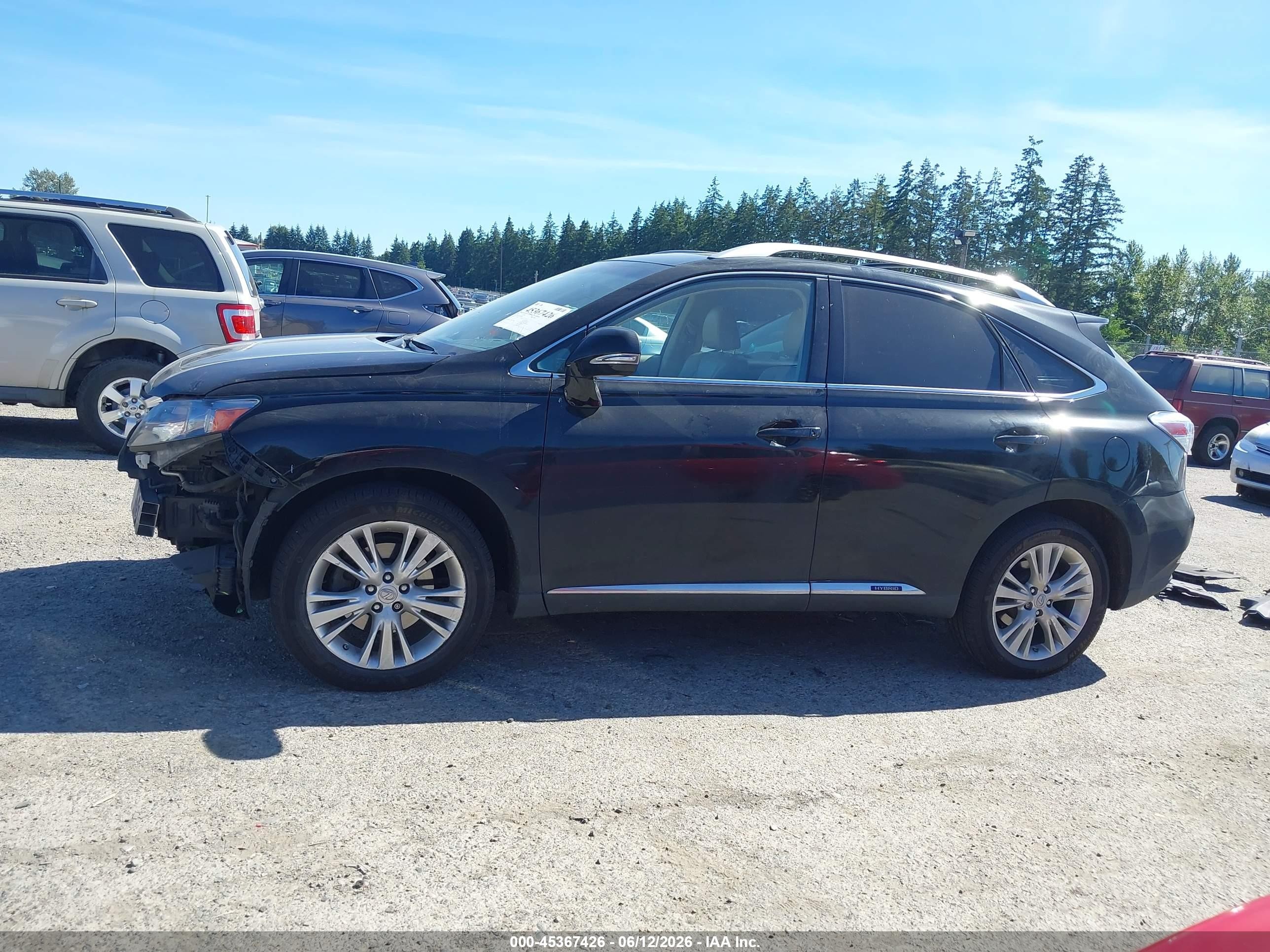 2012 Lexus Rx 450h Black vin: JTJBC1BA8C2049092