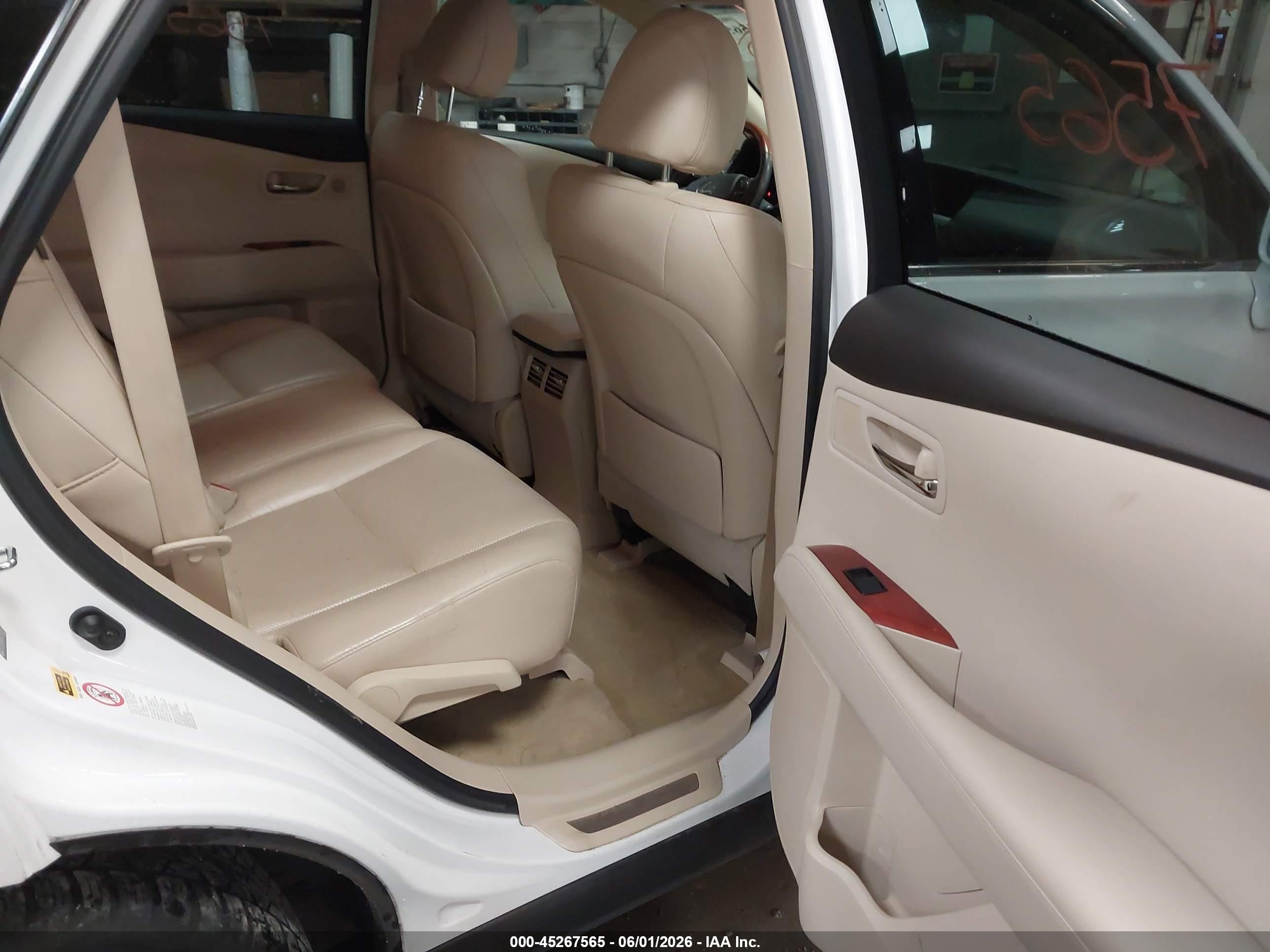 2012 Lexus Rx 450h   White vin: JTJBC1BA8C2433874