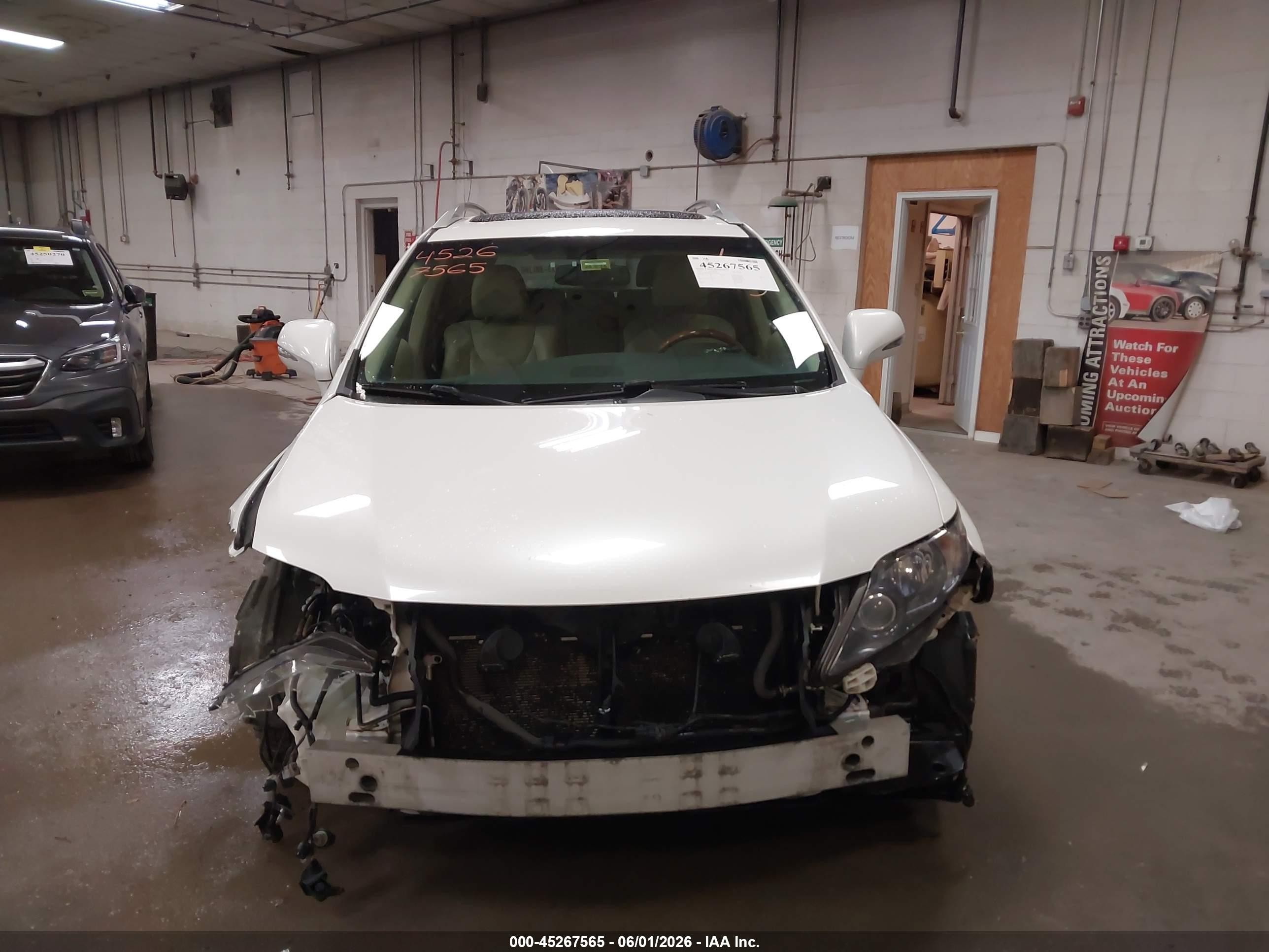 2012 Lexus Rx 450h   White vin: JTJBC1BA8C2433874