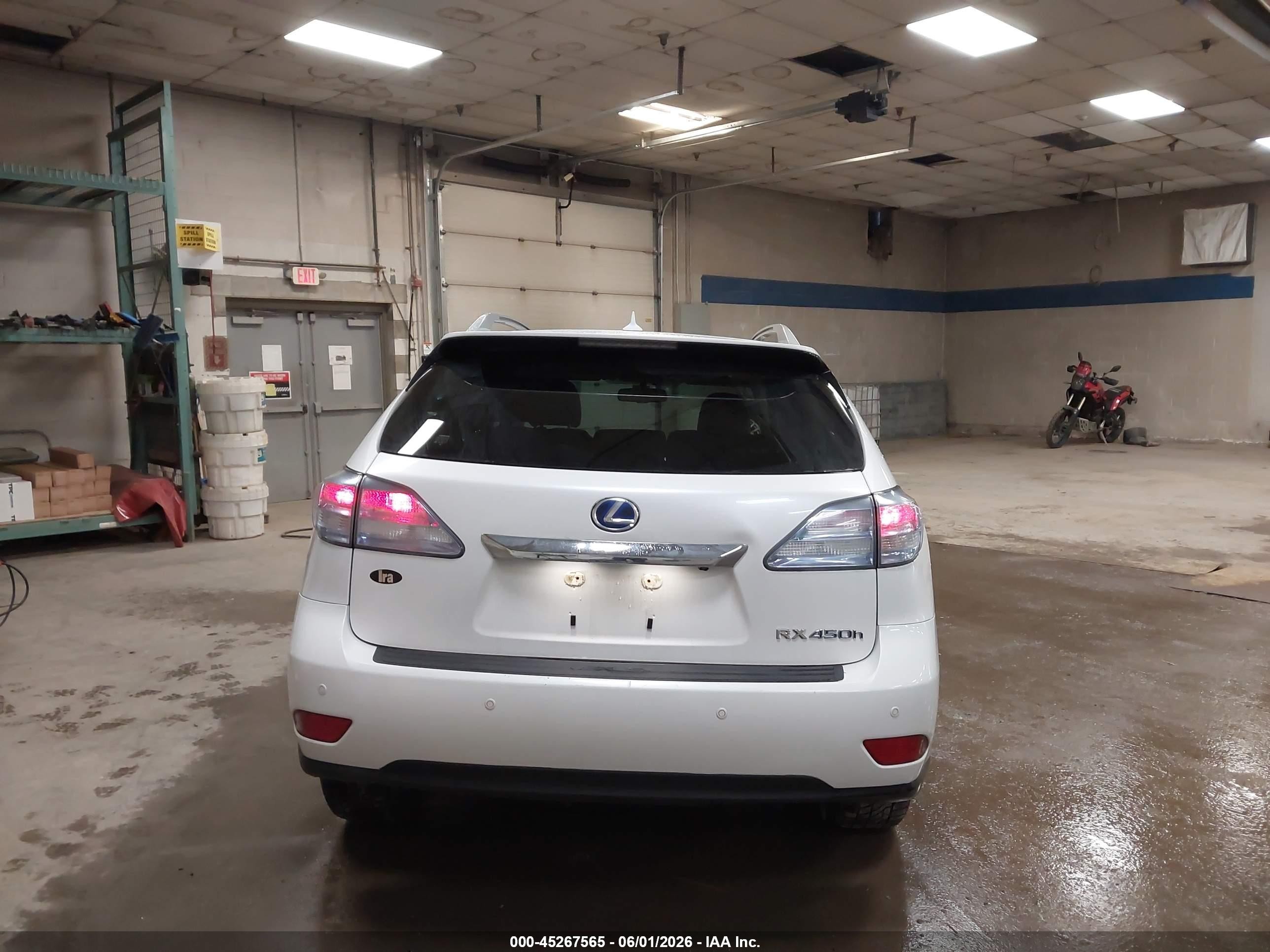 2012 Lexus Rx 450h   White vin: JTJBC1BA8C2433874