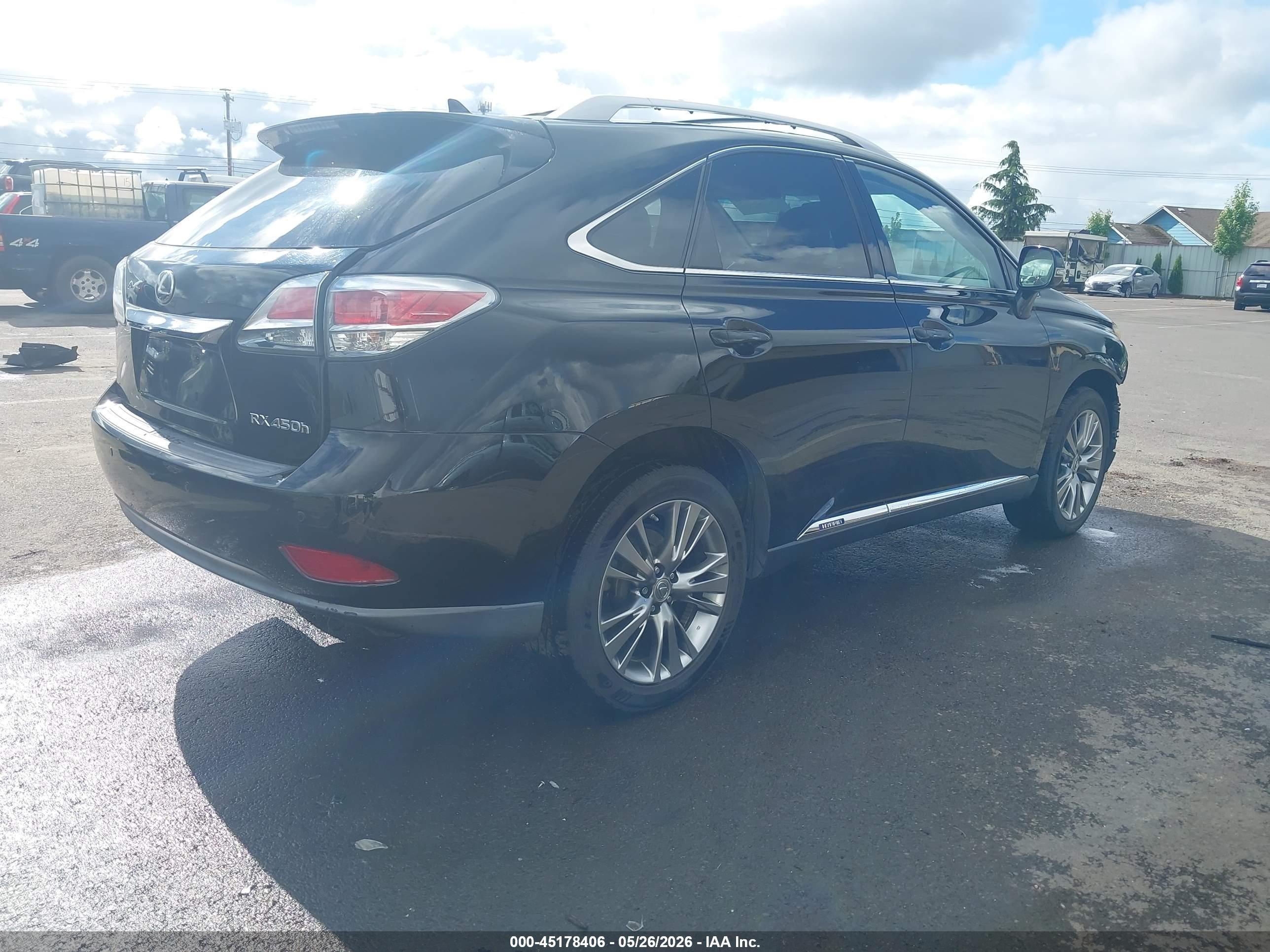 2013 Lexus Rx 450h   Black vin: JTJBC1BA8D2057467