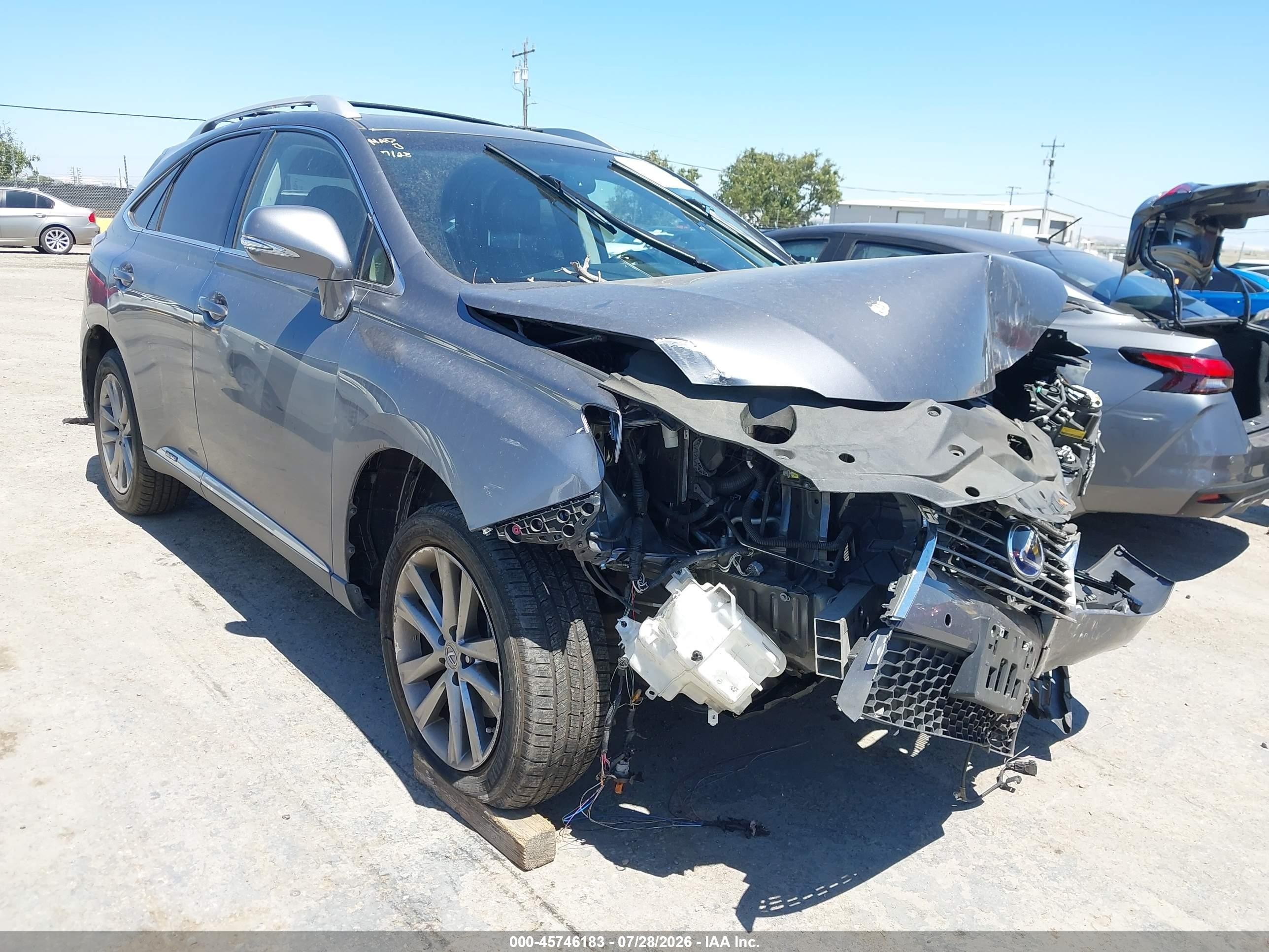 2013 Lexus Rx 450h   Gray vin: JTJBC1BA8D2066511