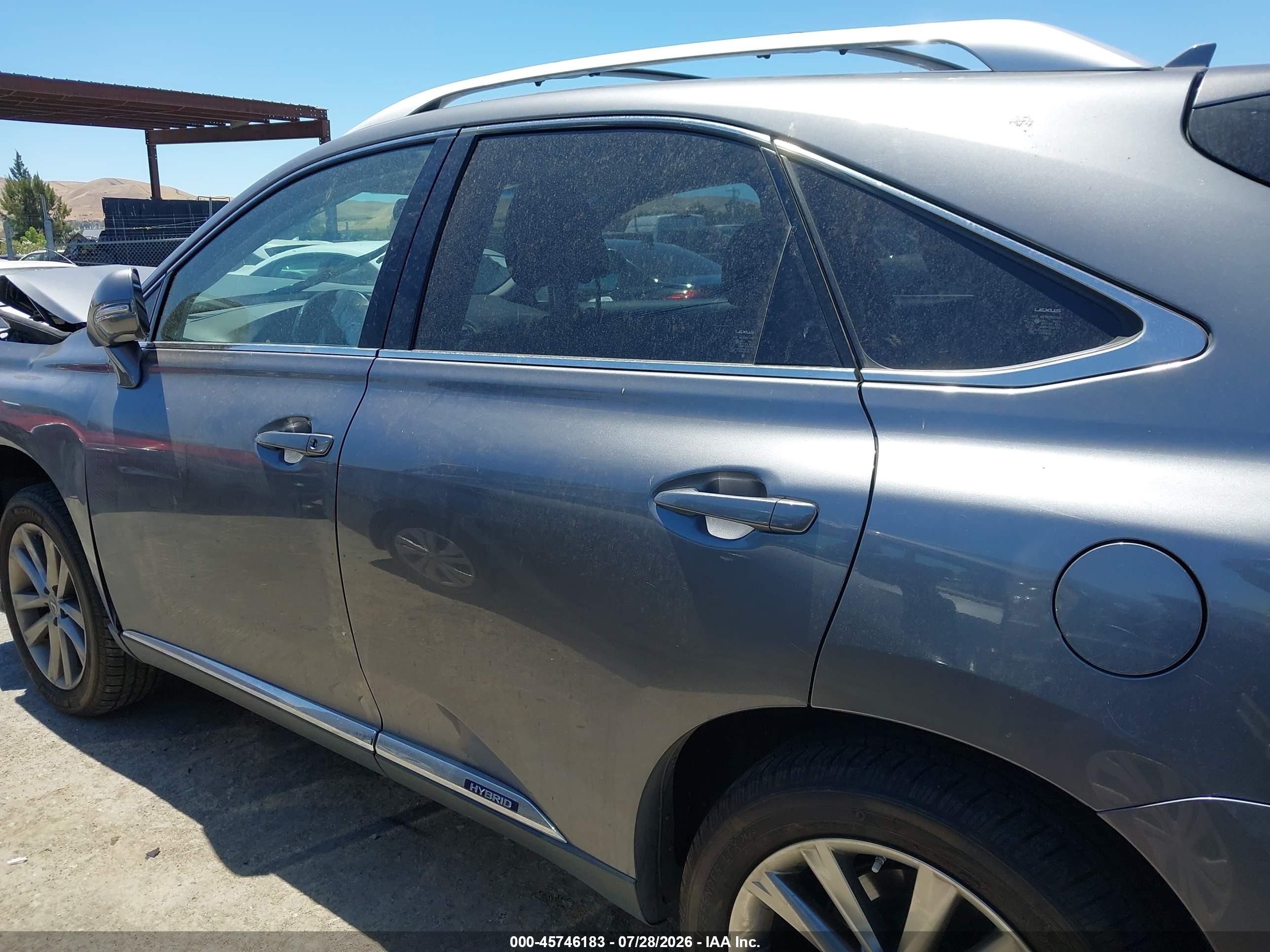 2013 Lexus Rx 450h   Gray vin: JTJBC1BA8D2066511