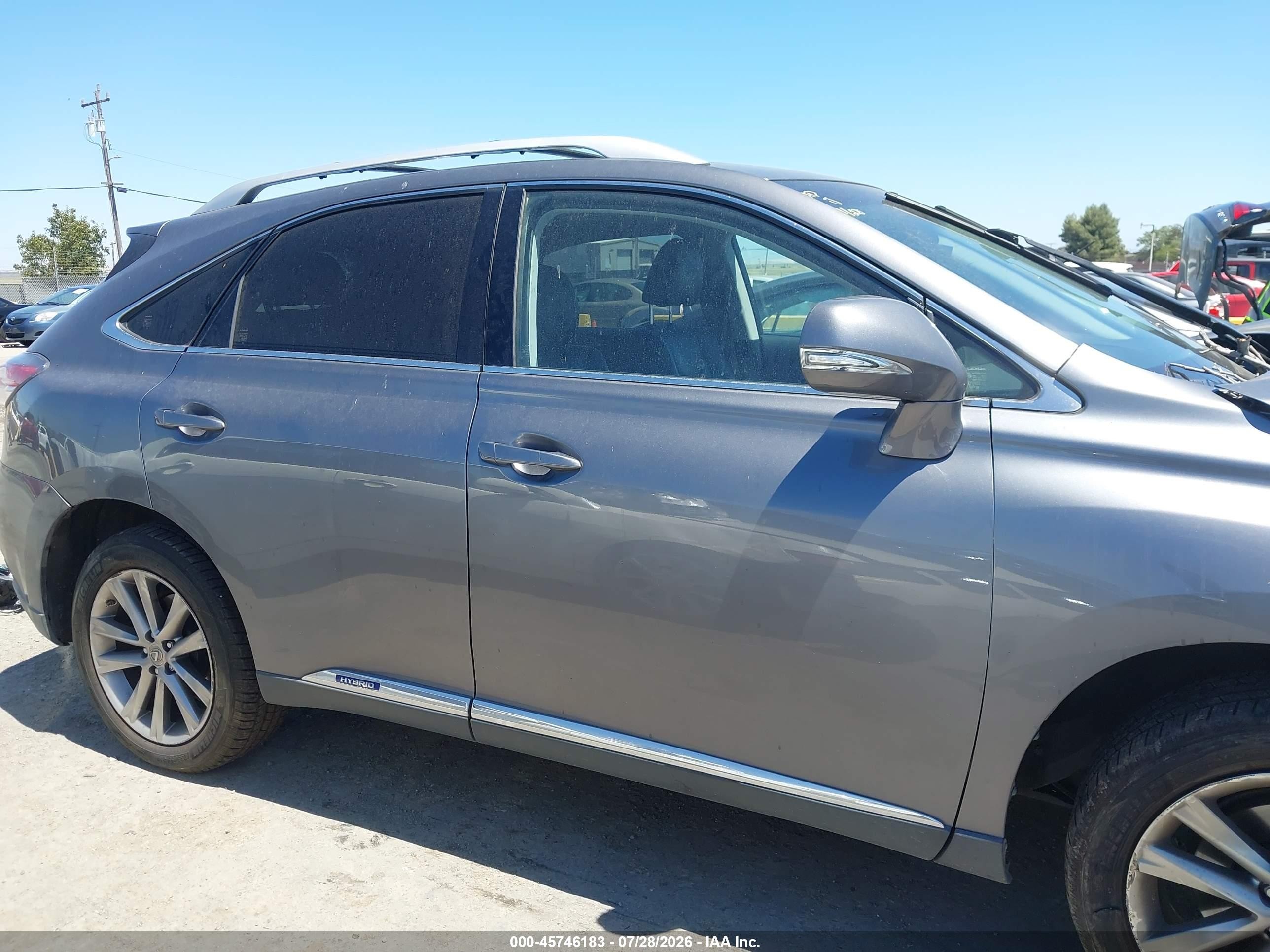 2013 Lexus Rx 450h   Gray vin: JTJBC1BA8D2066511