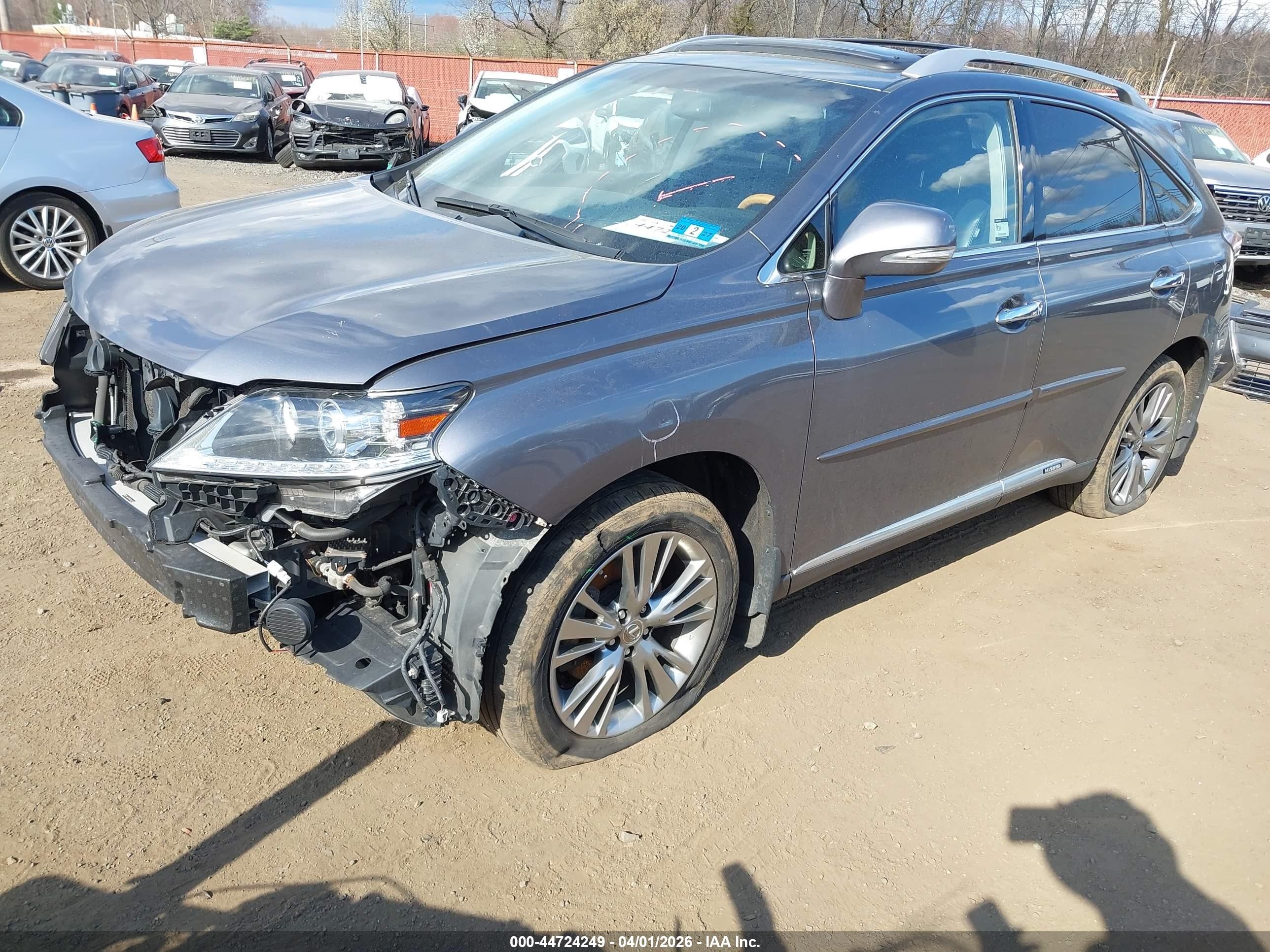 2014 Lexus Rx 450h   Gray vin: JTJBC1BA8E2067840