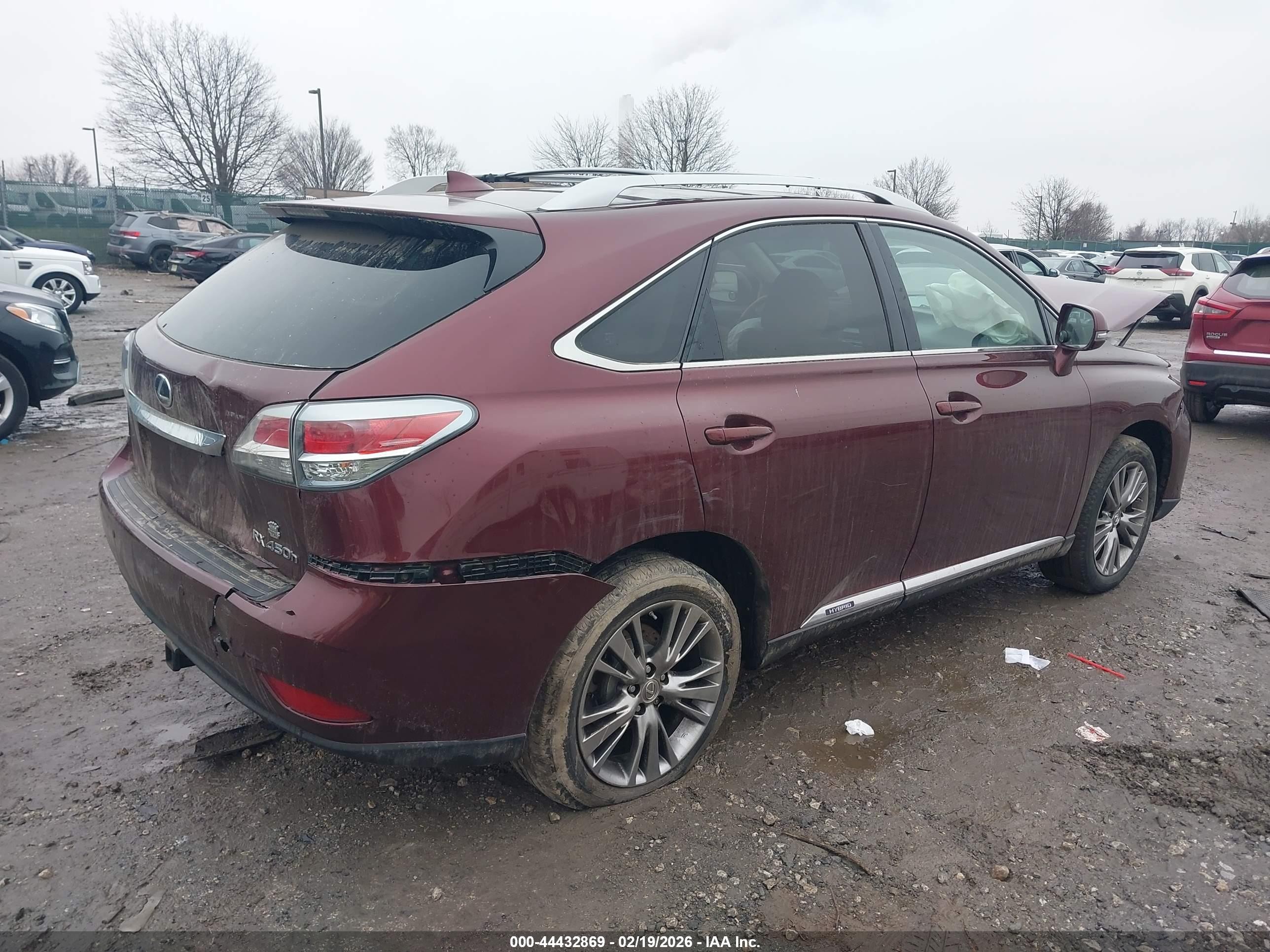 2014 Lexus Rx 450h   Бордовый vin: JTJBC1BA8E2453870