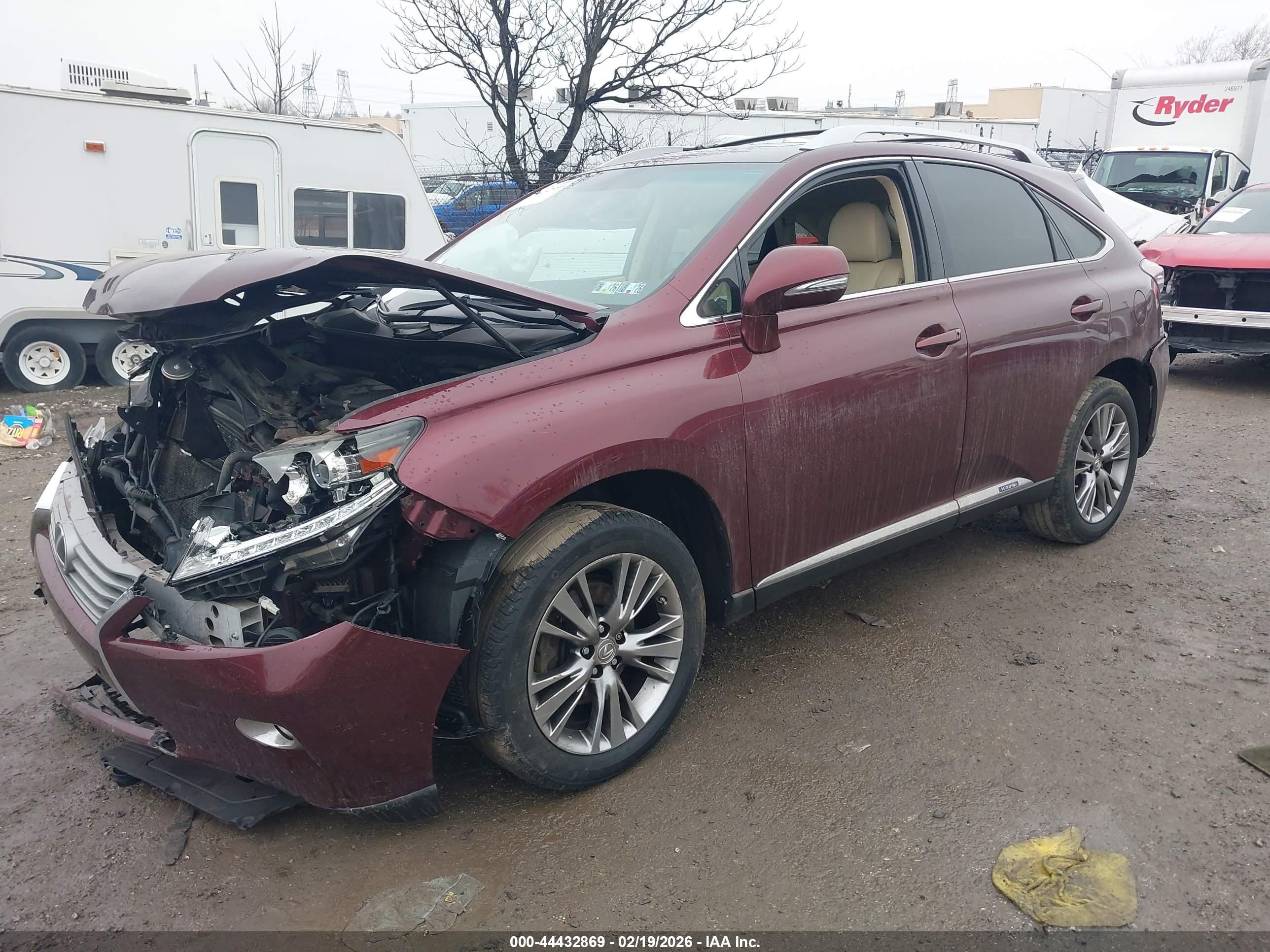 2014 Lexus Rx 450h   Бордовый vin: JTJBC1BA8E2453870