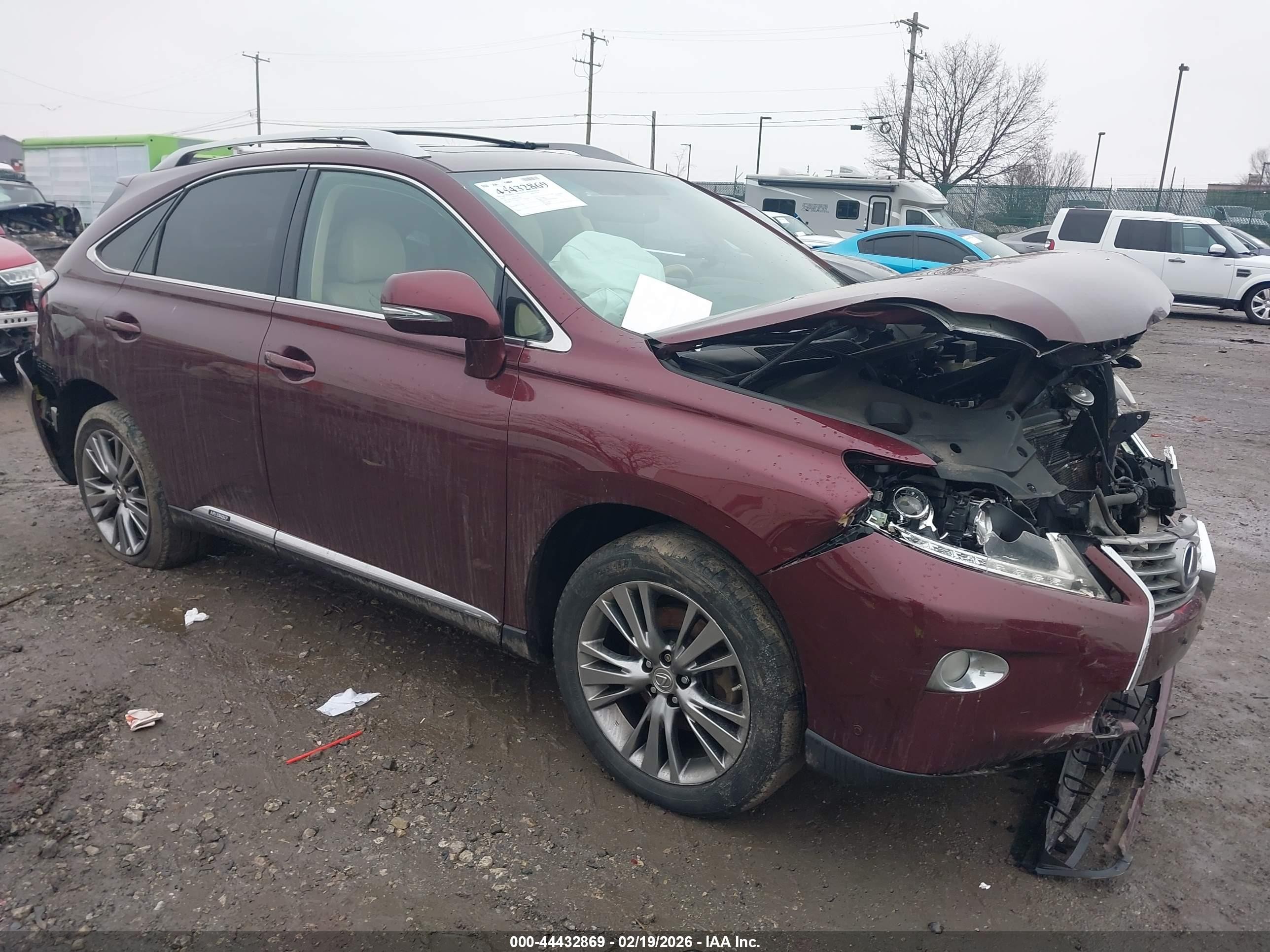 2014 Lexus Rx 450h   Бордовый vin: JTJBC1BA8E2453870