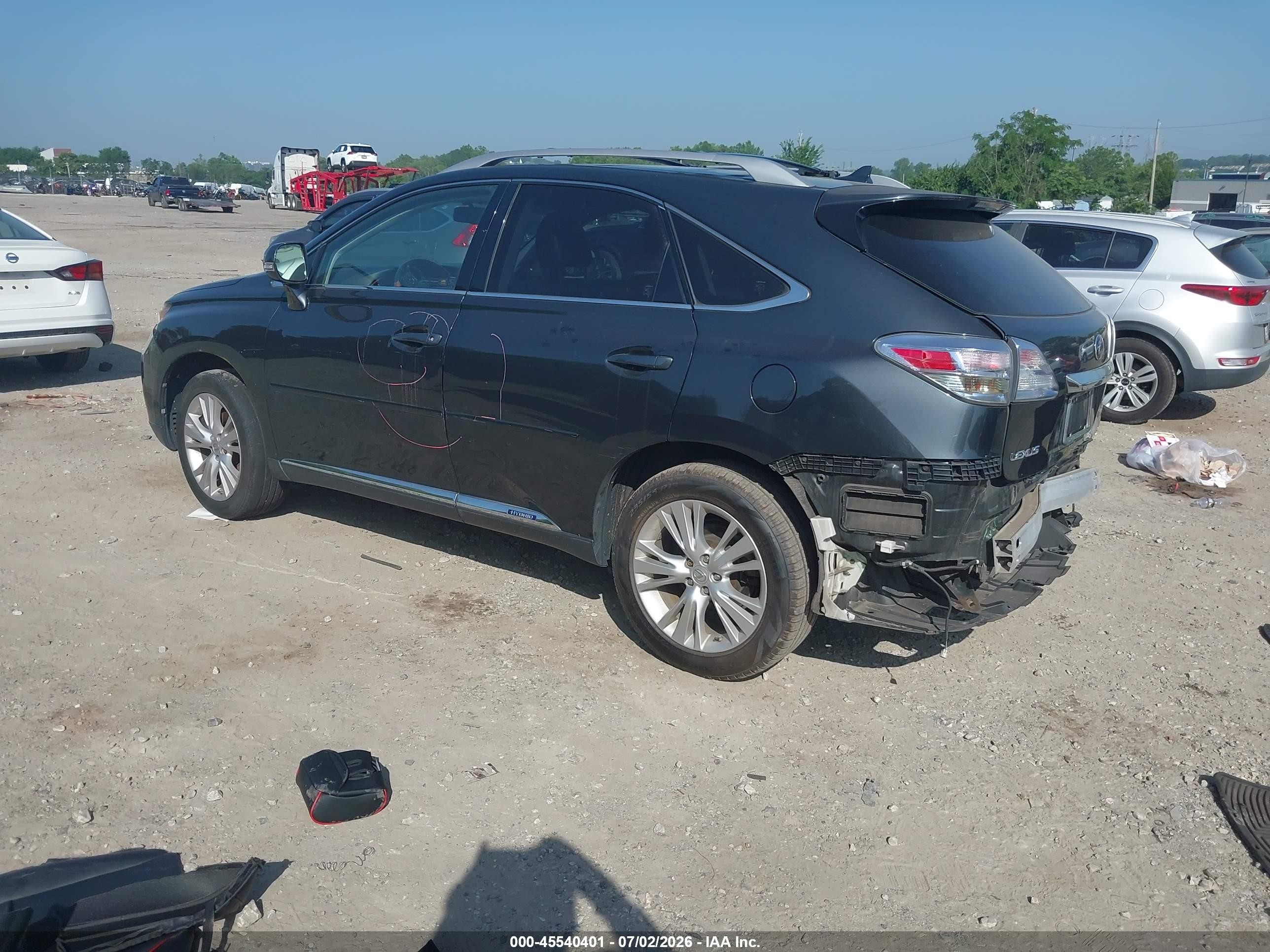 2010 Lexus Rx 450h   Gray vin: JTJBC1BA9A2023906