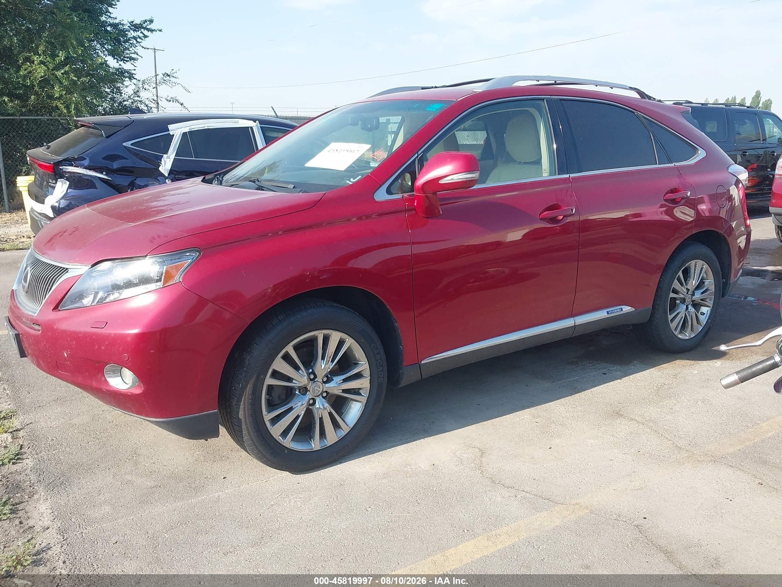 2010 Lexus Rx 450h   Red vin: JTJBC1BA9A2026501